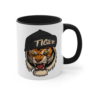 Tiger Accent Coffee Mug, 11oz-Phoenix Styles