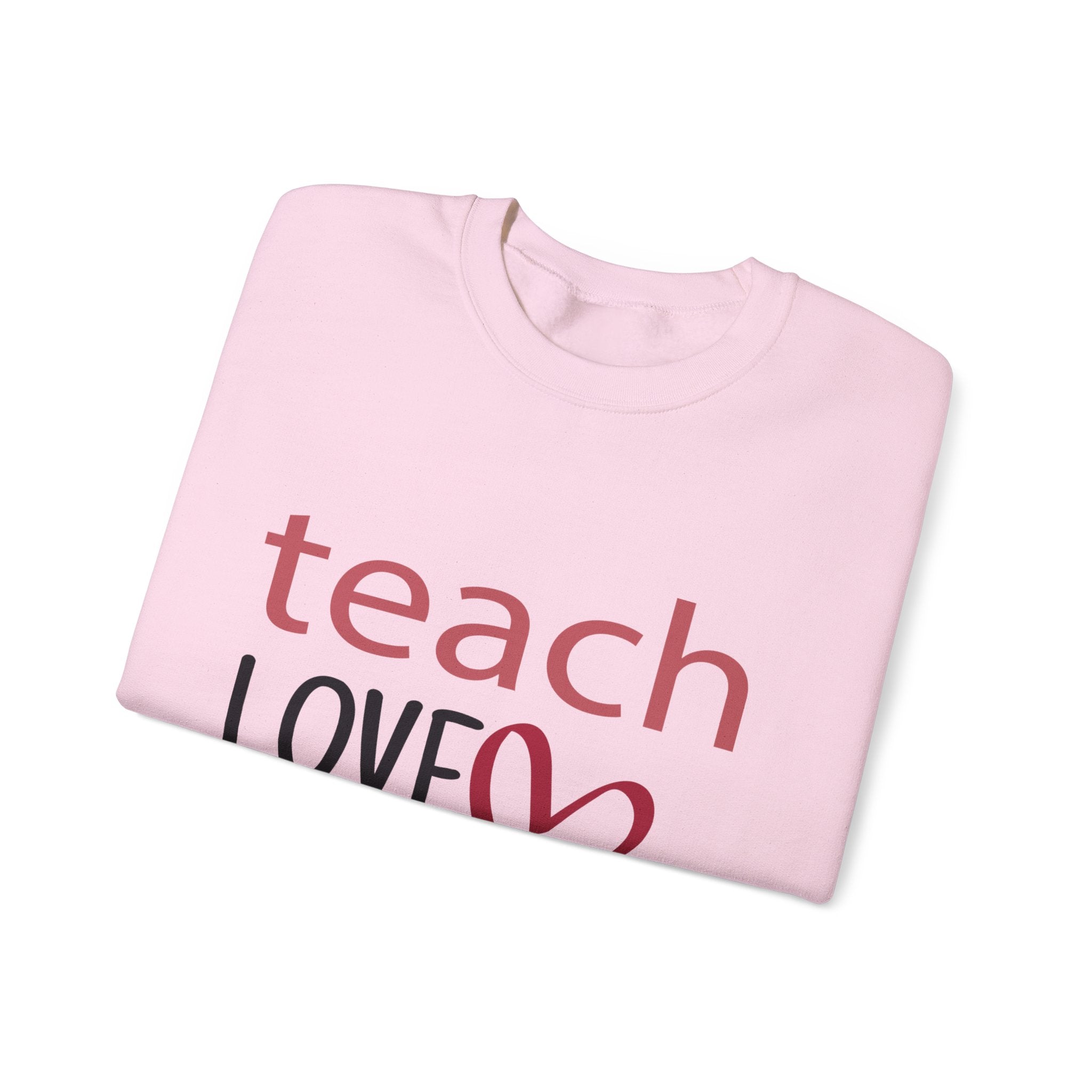 Teach Love Inspire Valentine's Day Crewneck Sweatshirt-Phoenix Styles