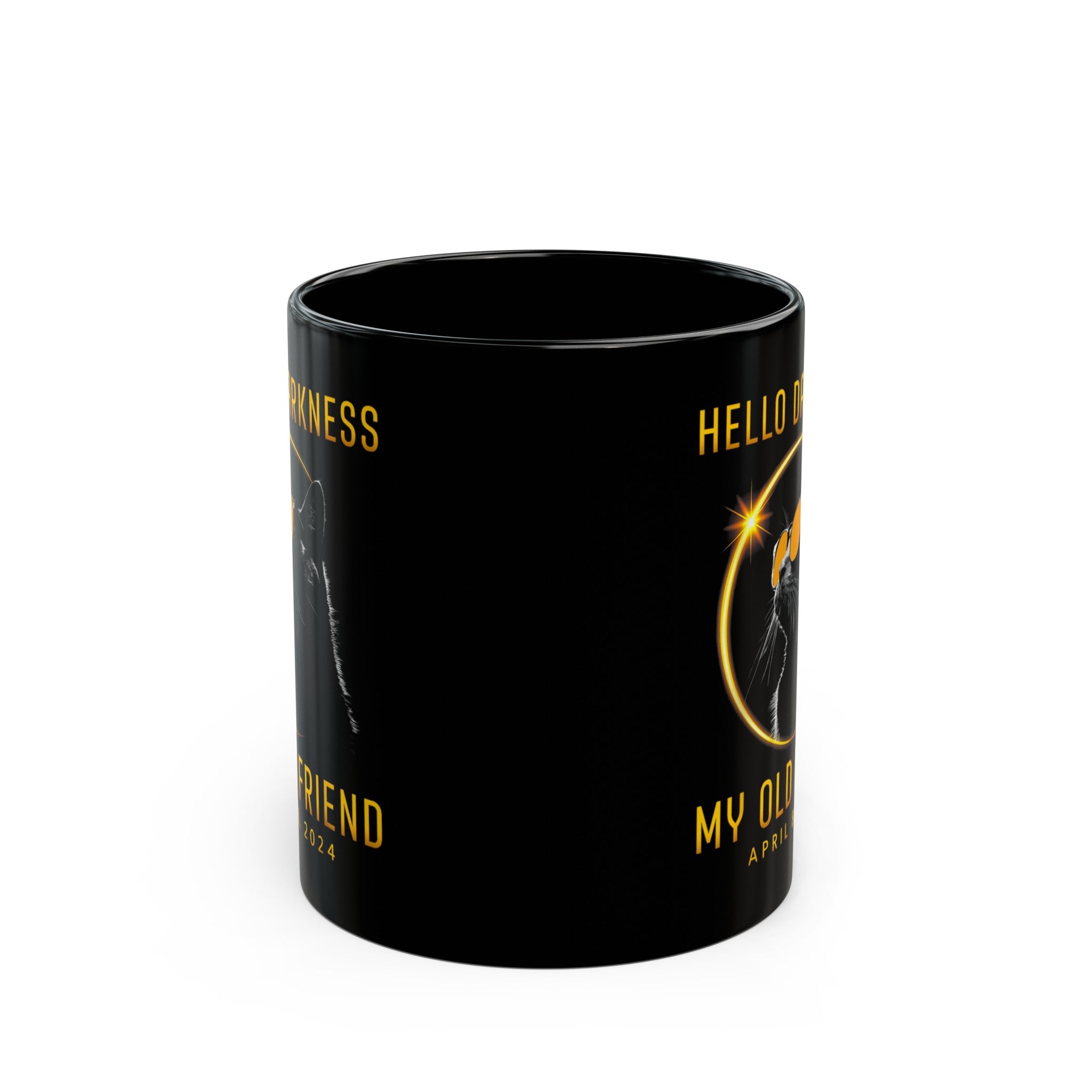 Cat Eclipse Black Mug (11oz, 15oz)-Phoenix Styles