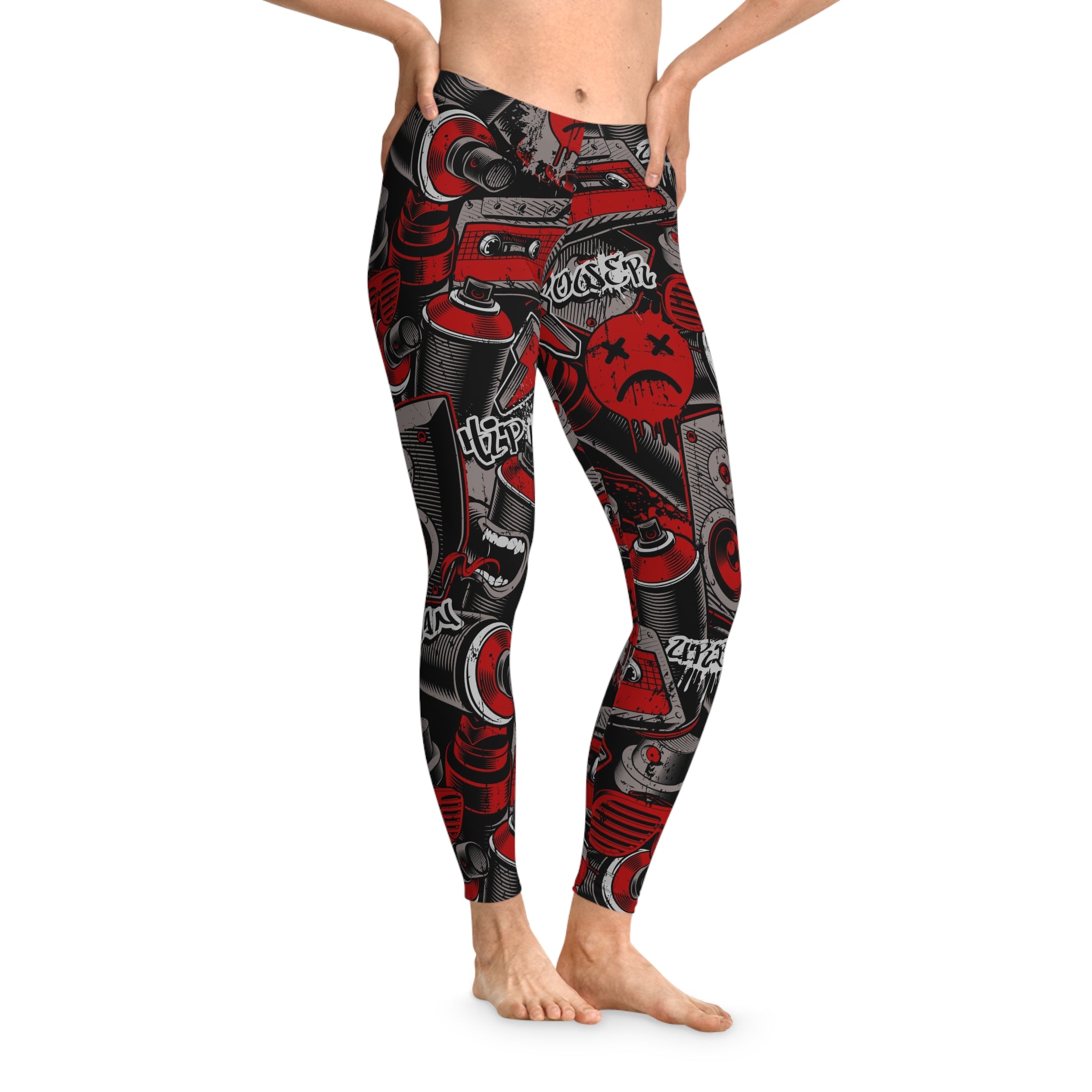 Sidewalk Scribbles Graffiti Leggings