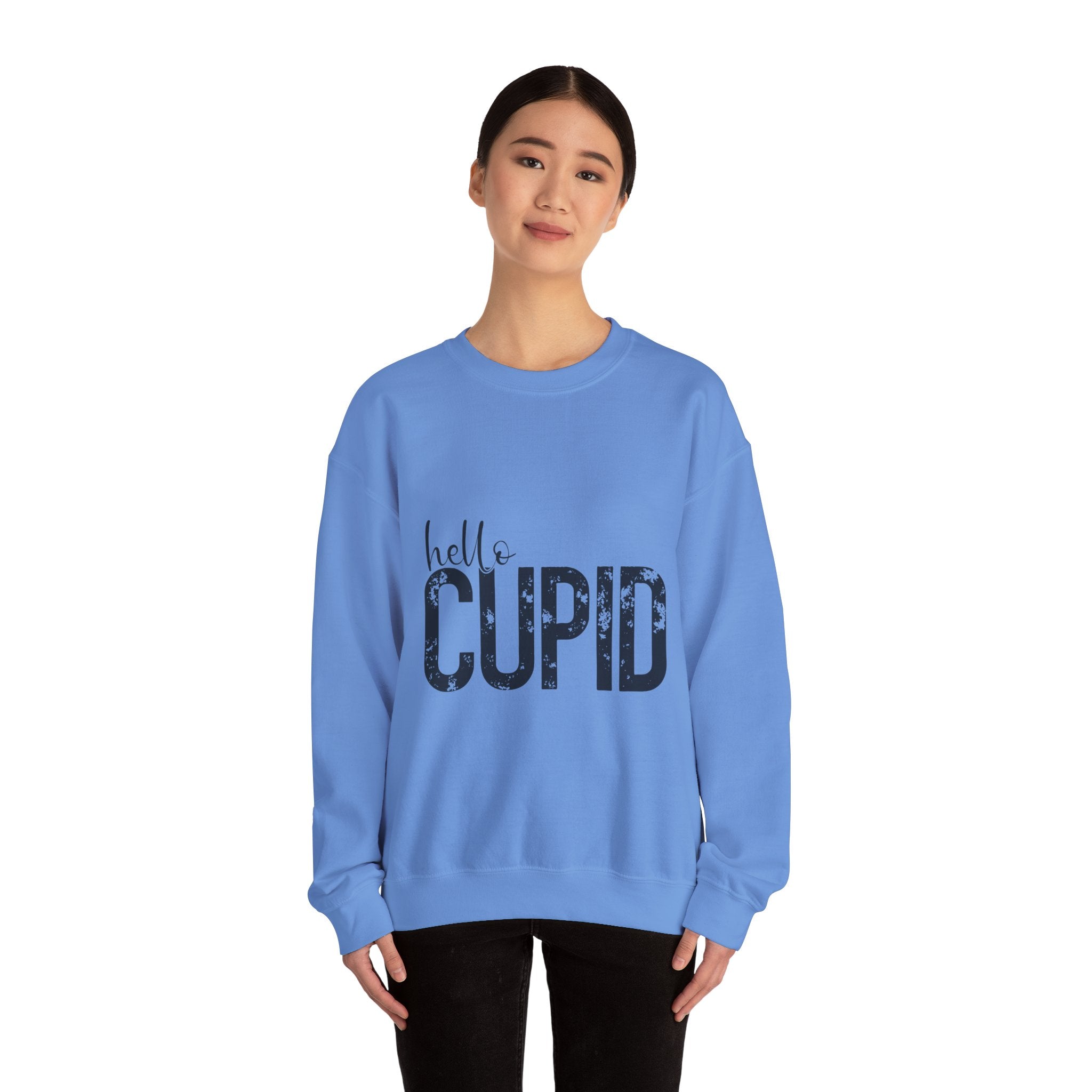 Hello Cupid Valentine's Day Crewneck Sweatshirt-Phoenix Styles