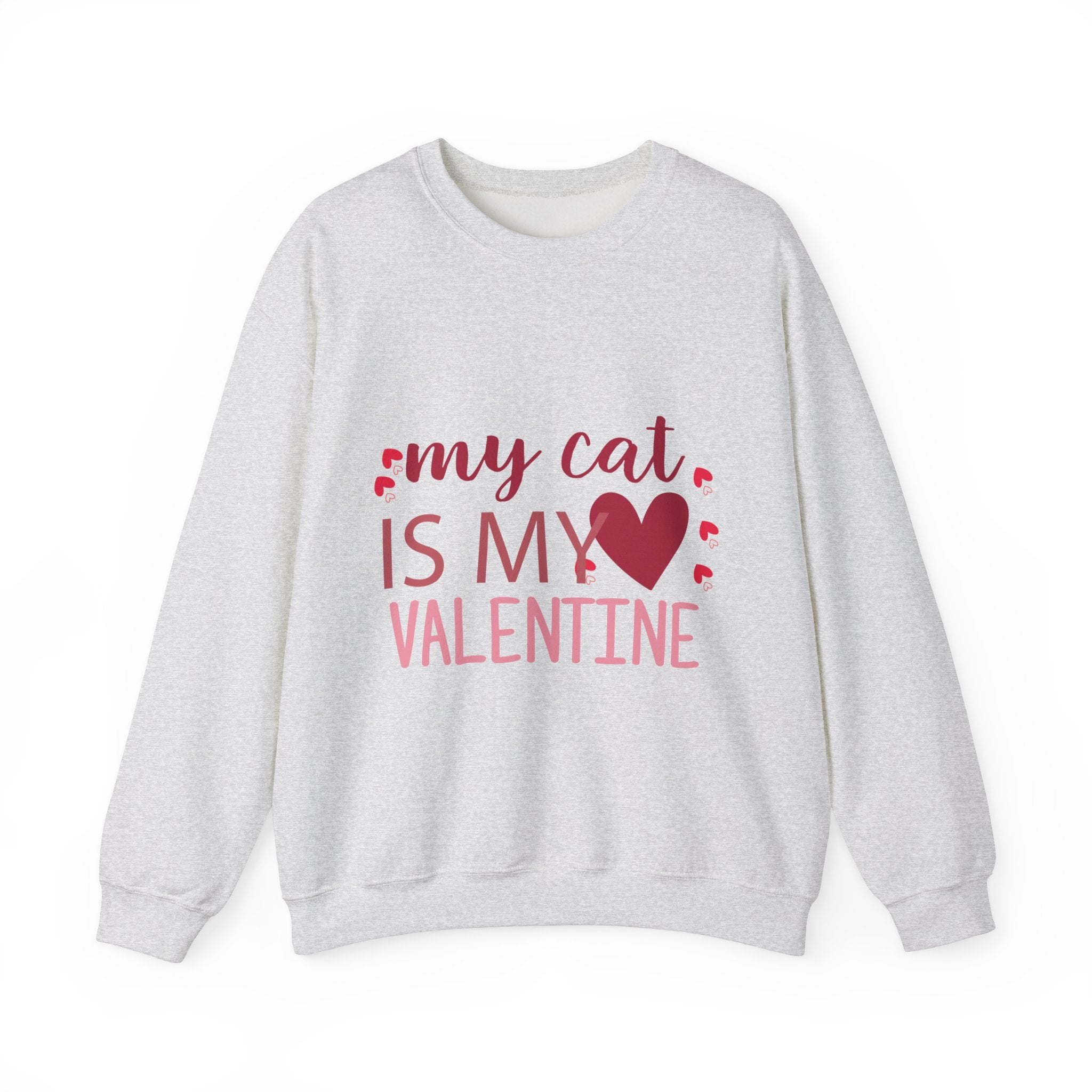 My Cat Is My Valentine Crewneck Sweatshirt-Phoenix Styles