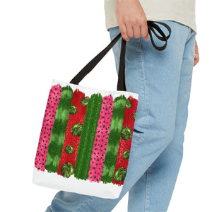 Watermelon Bursh Stroke Tote Bag-Phoenix Styles