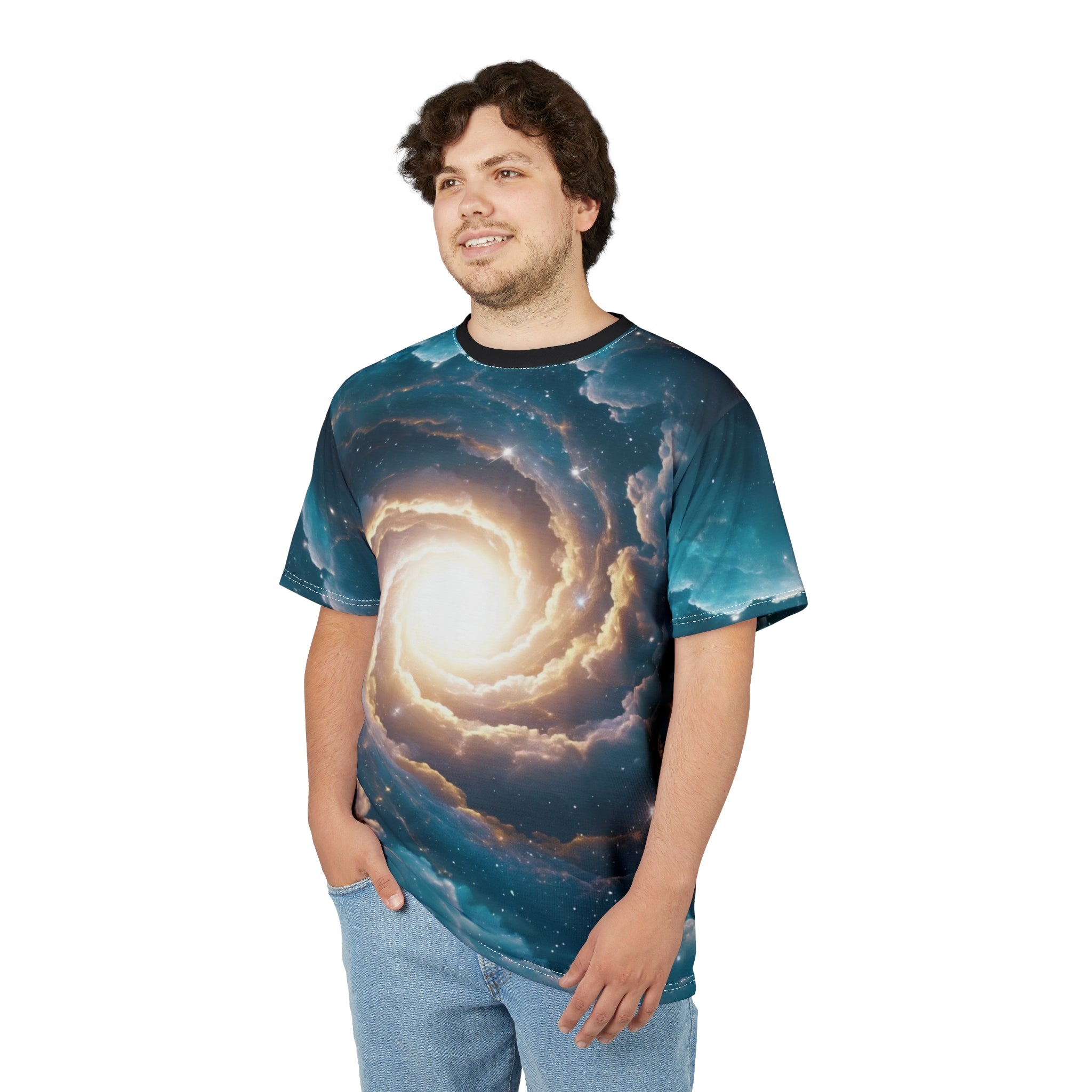 Cosmic Swirl Cut & Sew Tee - Celestial Sky Design