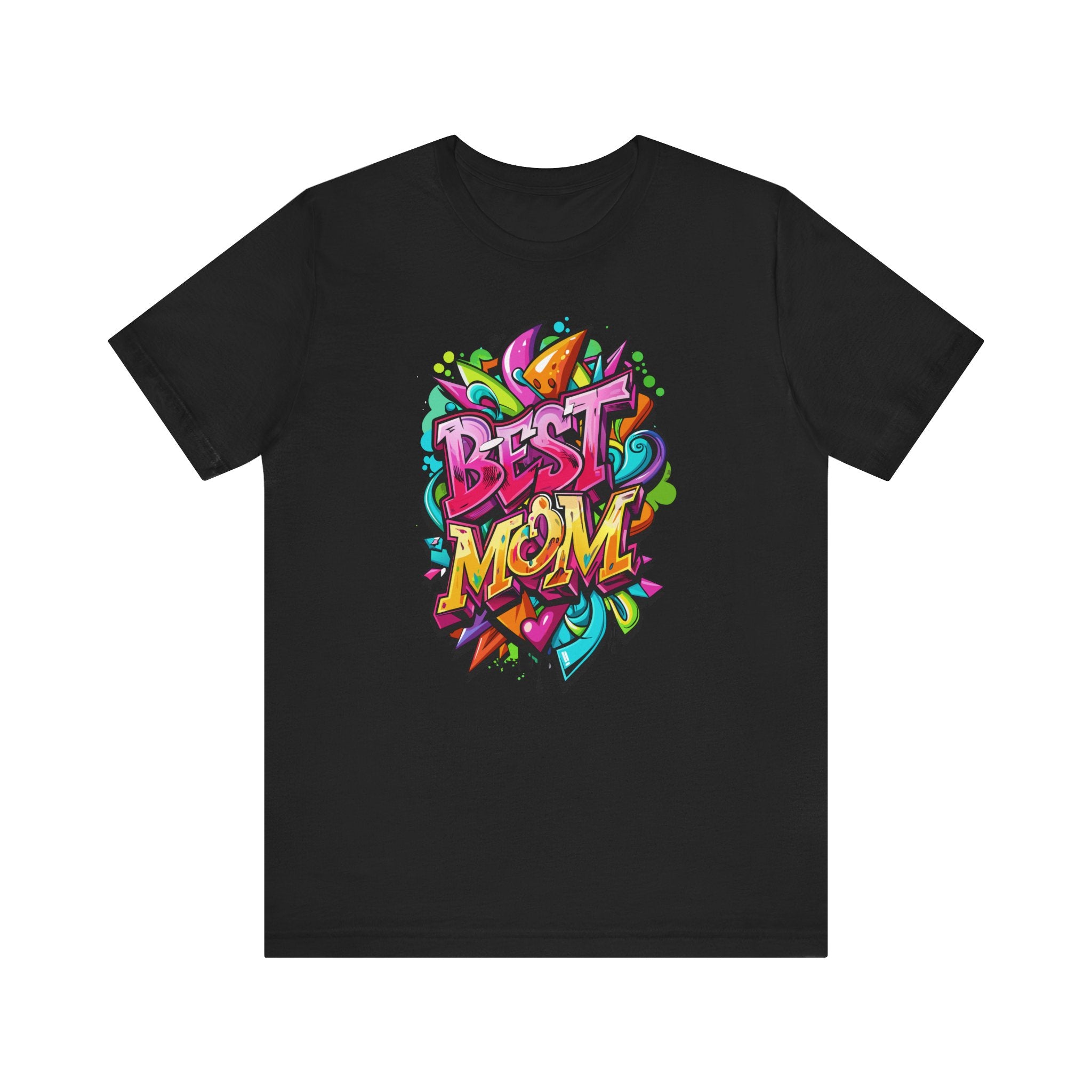 Best Mom Unisex Jersey Short Sleeve Tee - Colorful Graffiti Design