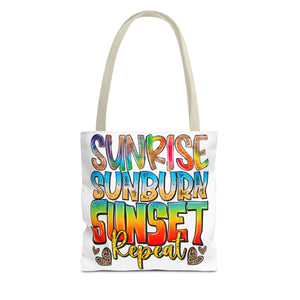 Sunrise Sunburn Sunset Repeat Tote Bag-Phoenix Styles