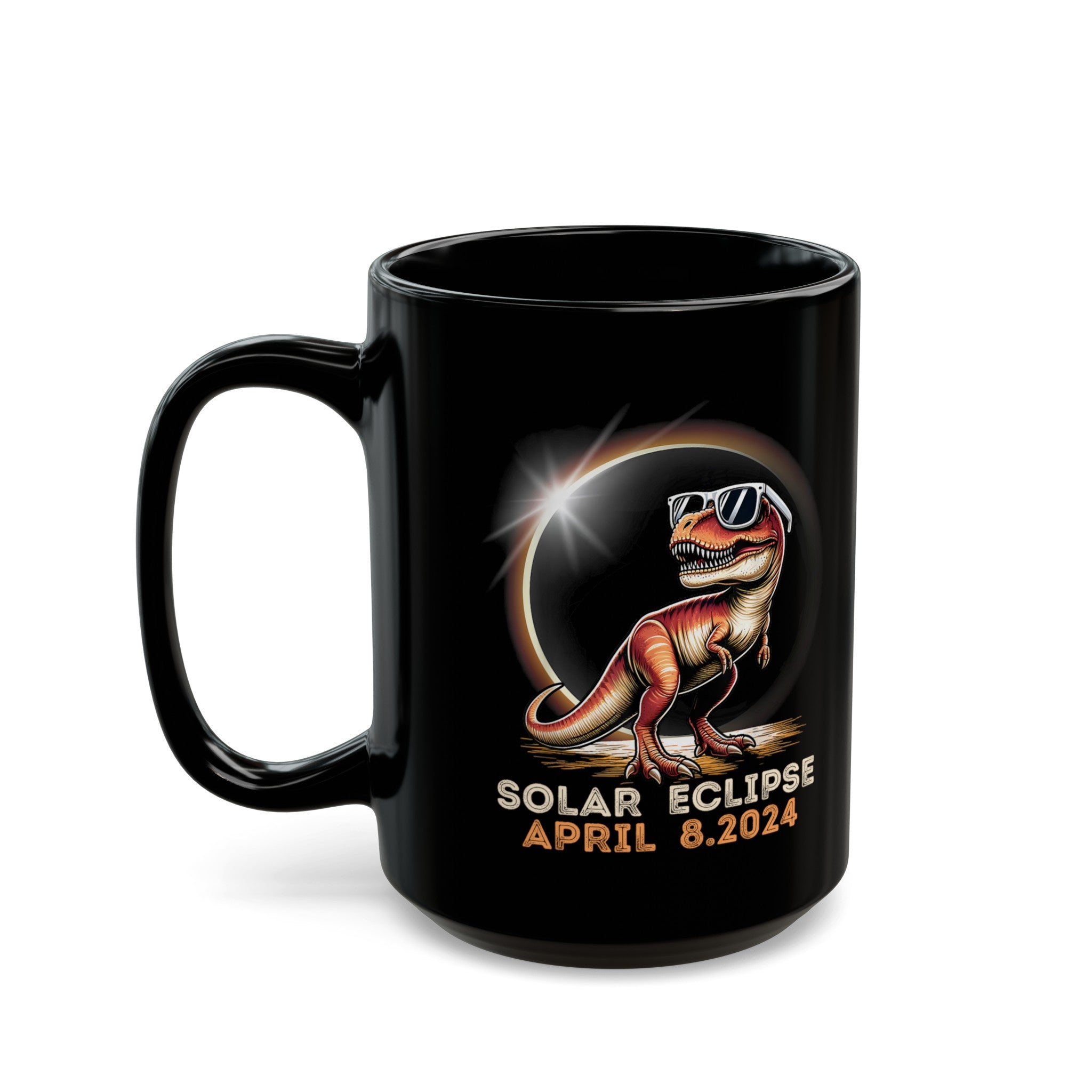 Dino Solar Black Mug (11oz, 15oz)-Phoenix Styles