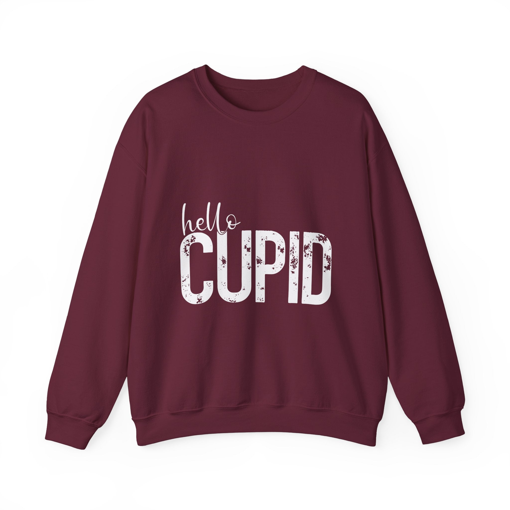 Hello Cupid White Valentine's Day Crewneck Sweatshirt-Phoenix Styles