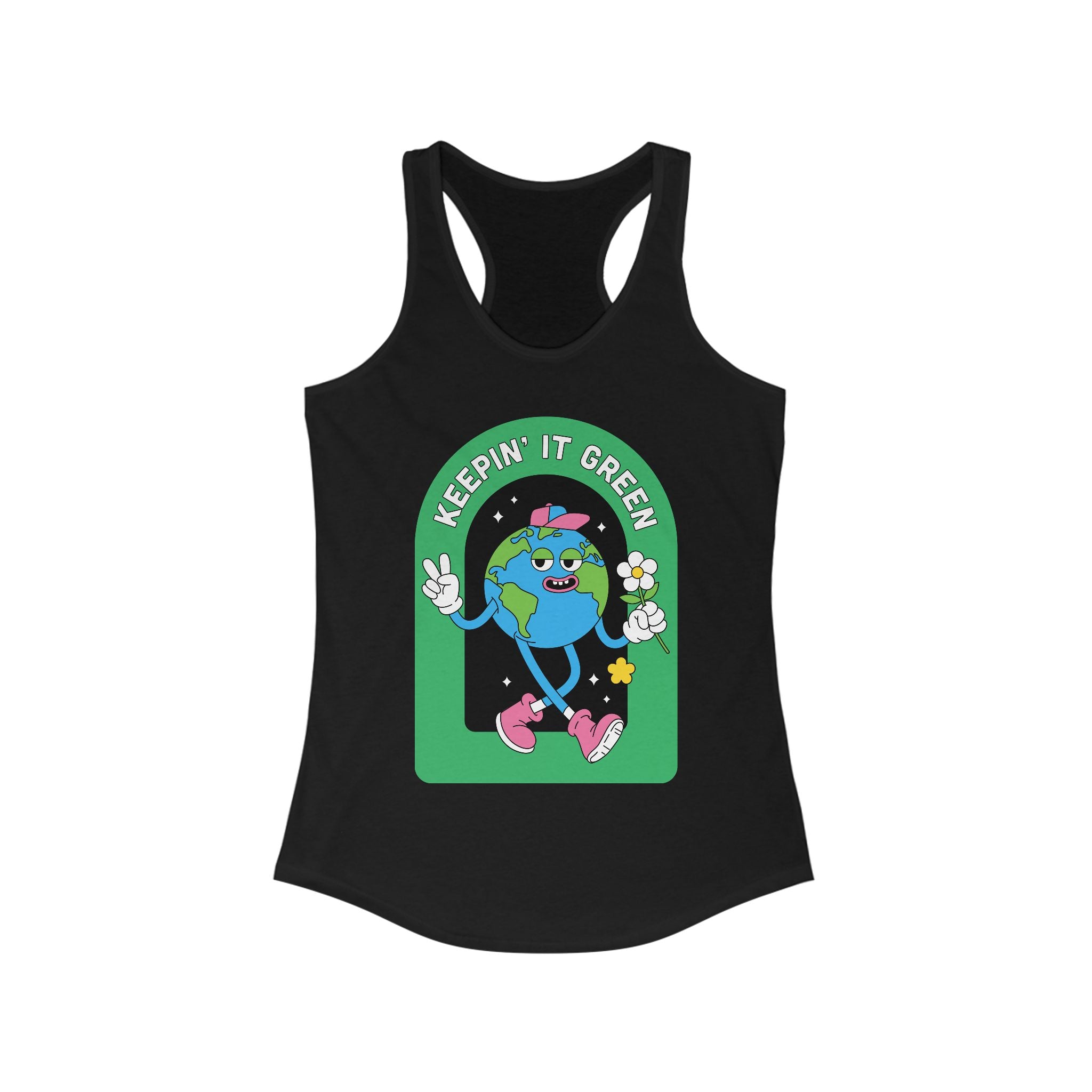 Keepin' It Green Women's Racerback Tank - Eco-Friendly Summer Top