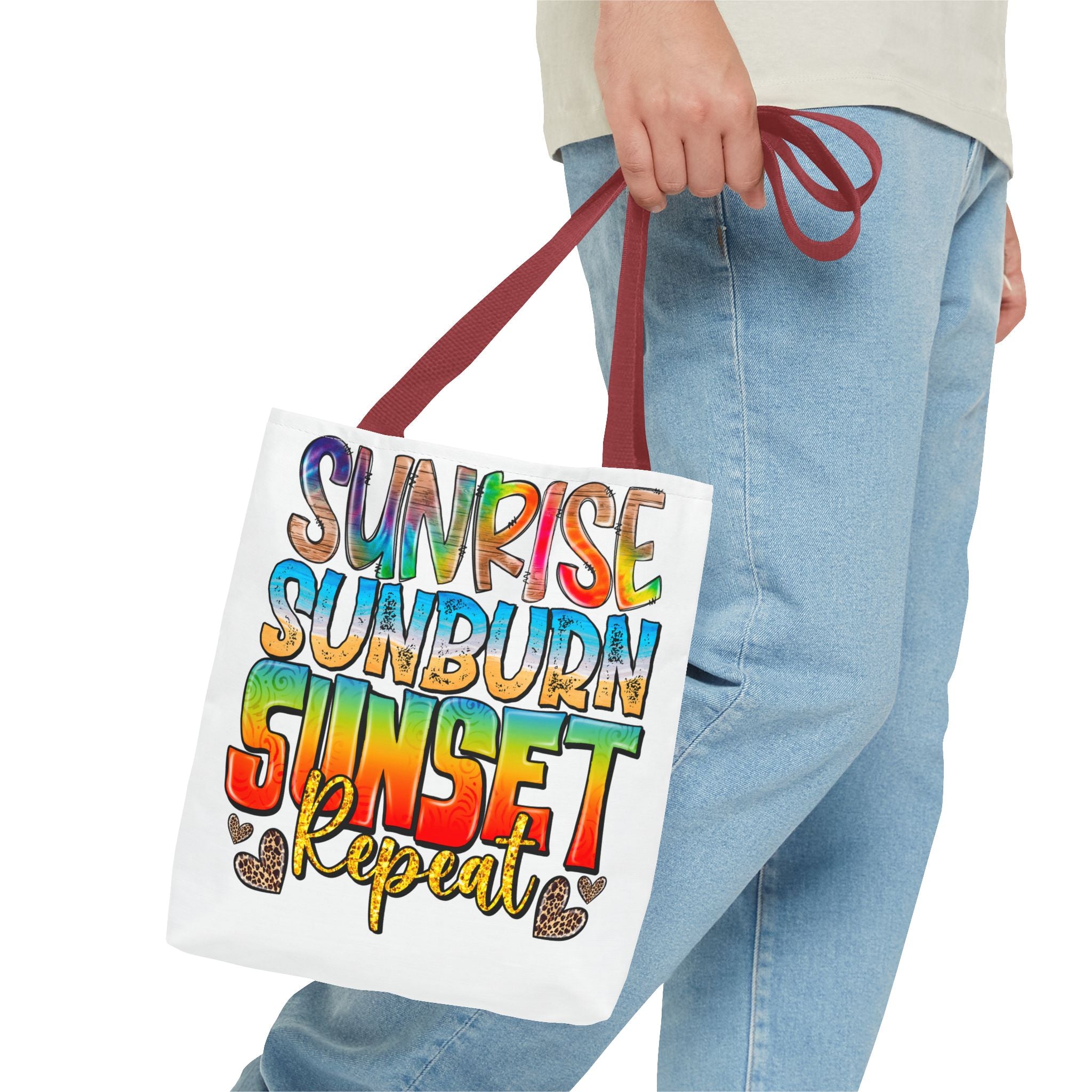 Sunrise Sunburn Sunset Repeat Tote Bag-Phoenix Styles