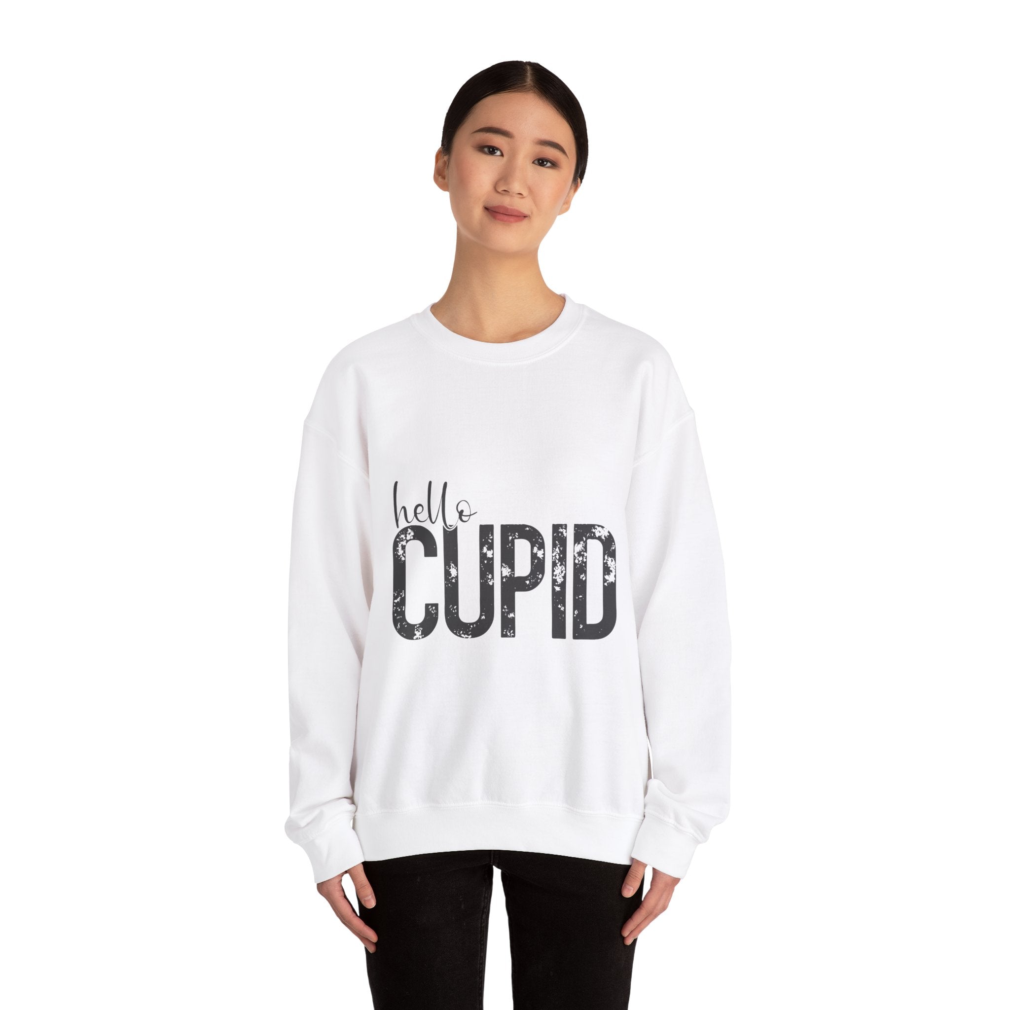 Hello Cupid Valentine's Day Crewneck Sweatshirt-Phoenix Styles