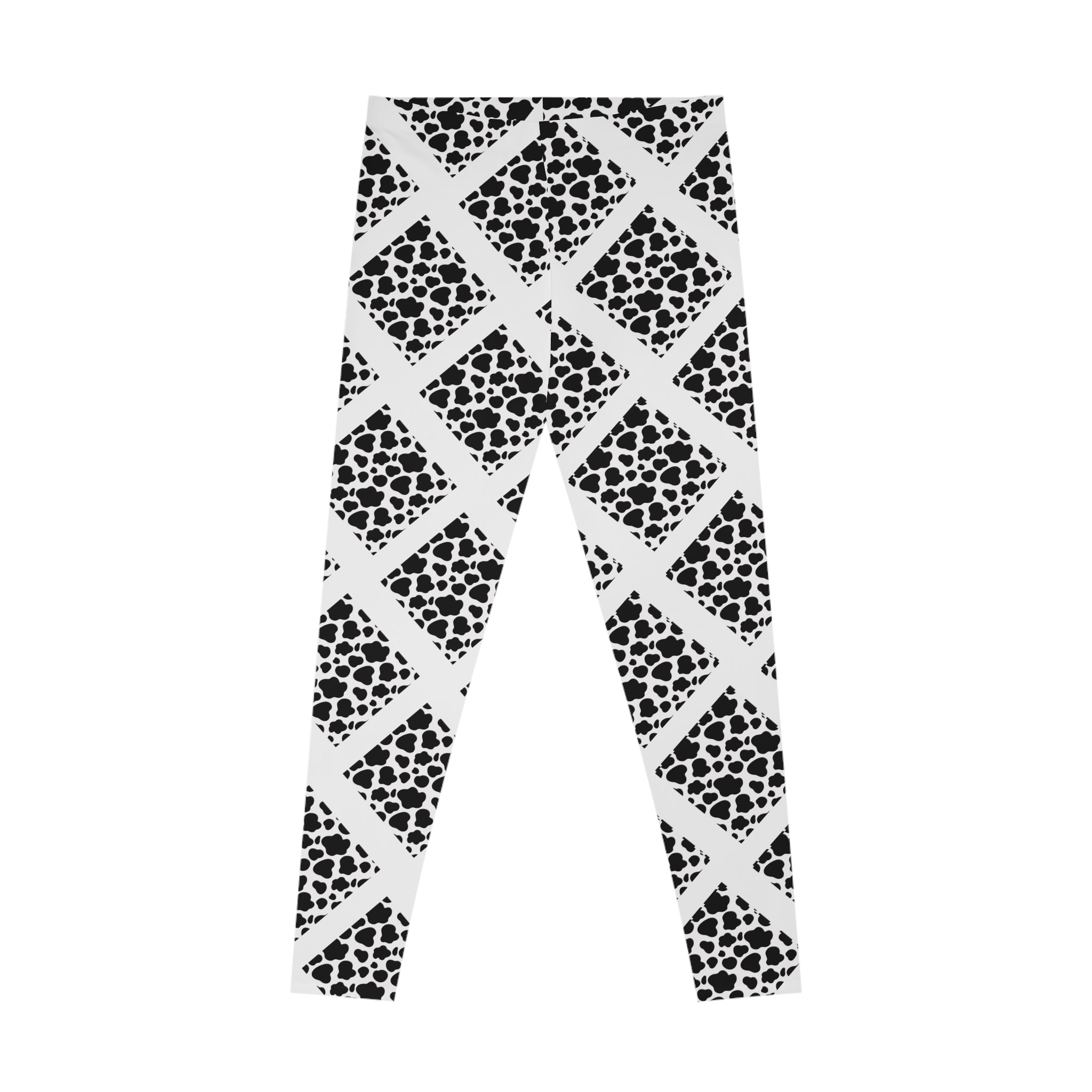 Jungle Beat White Cow Print Leggings