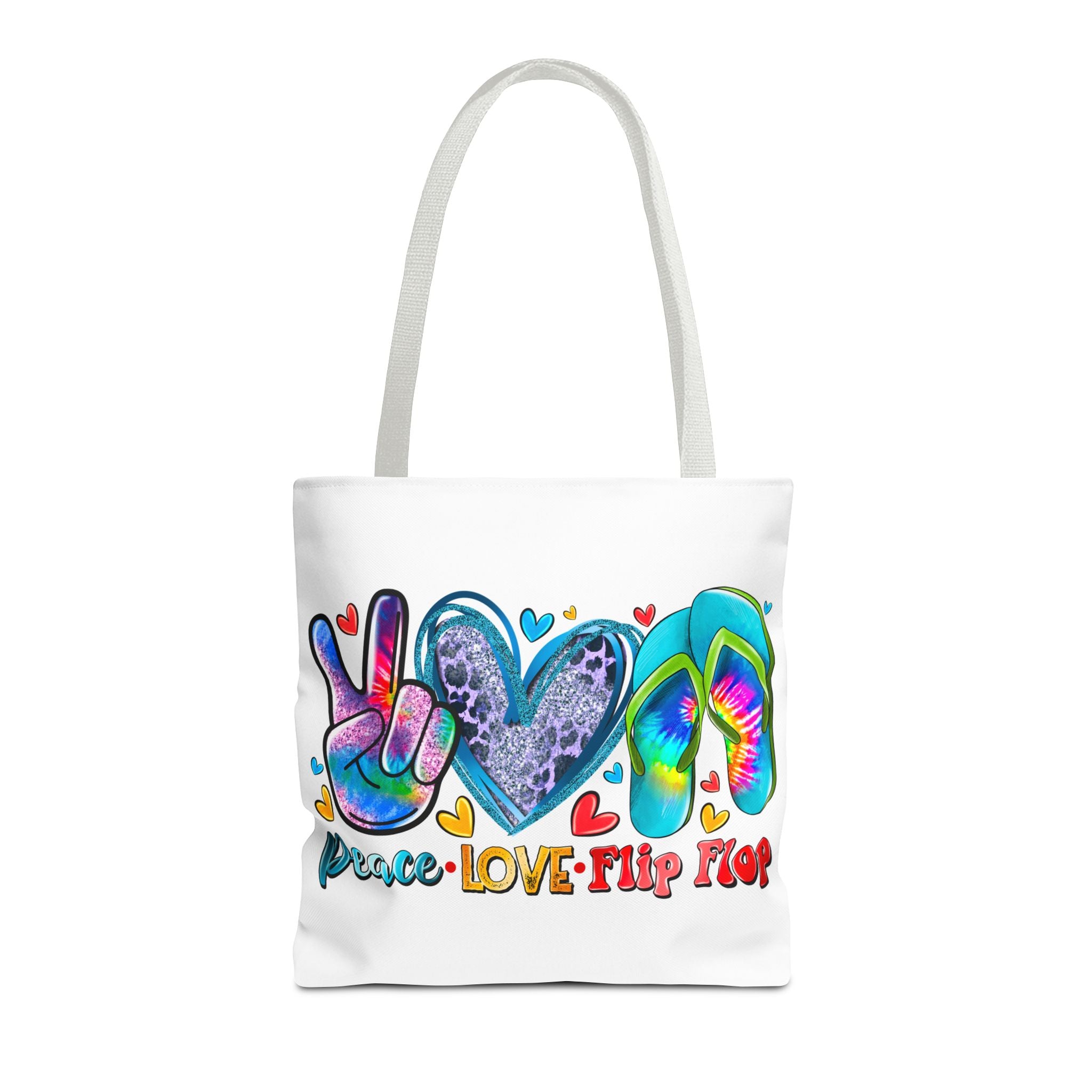 Peace Love Flip Flop Tote Bag-Phoenix Styles