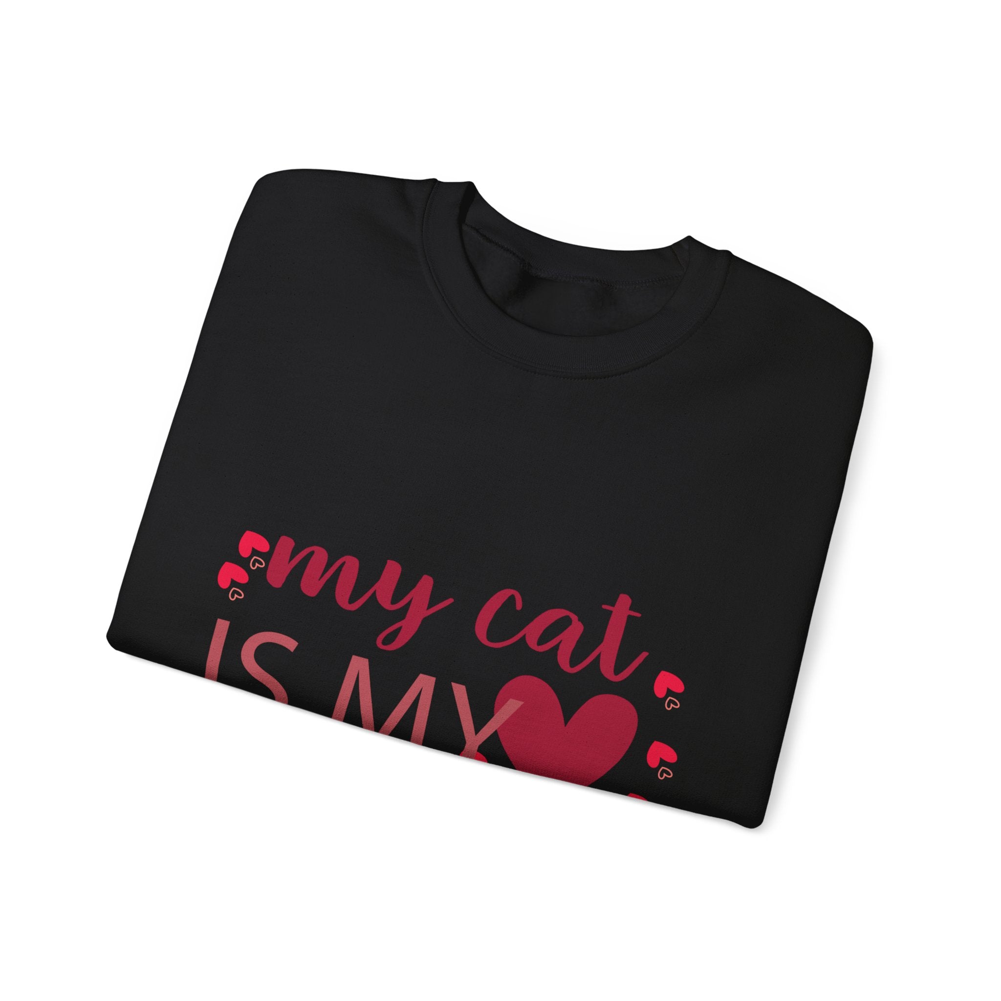 My Cat Is My Valentine Crewneck Sweatshirt-Phoenix Styles