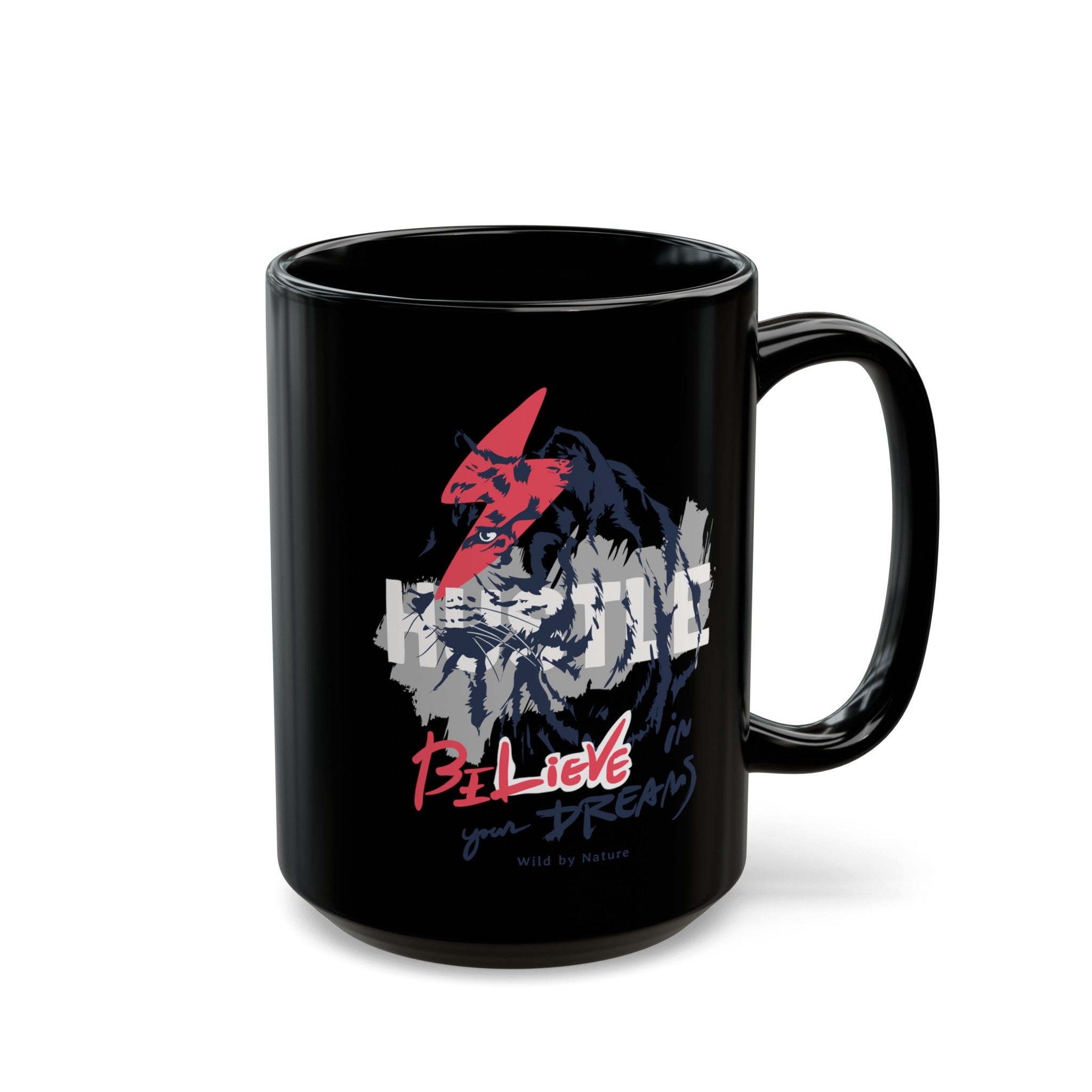 Hustle Black Mug (11oz, 15oz)-Phoenix Styles