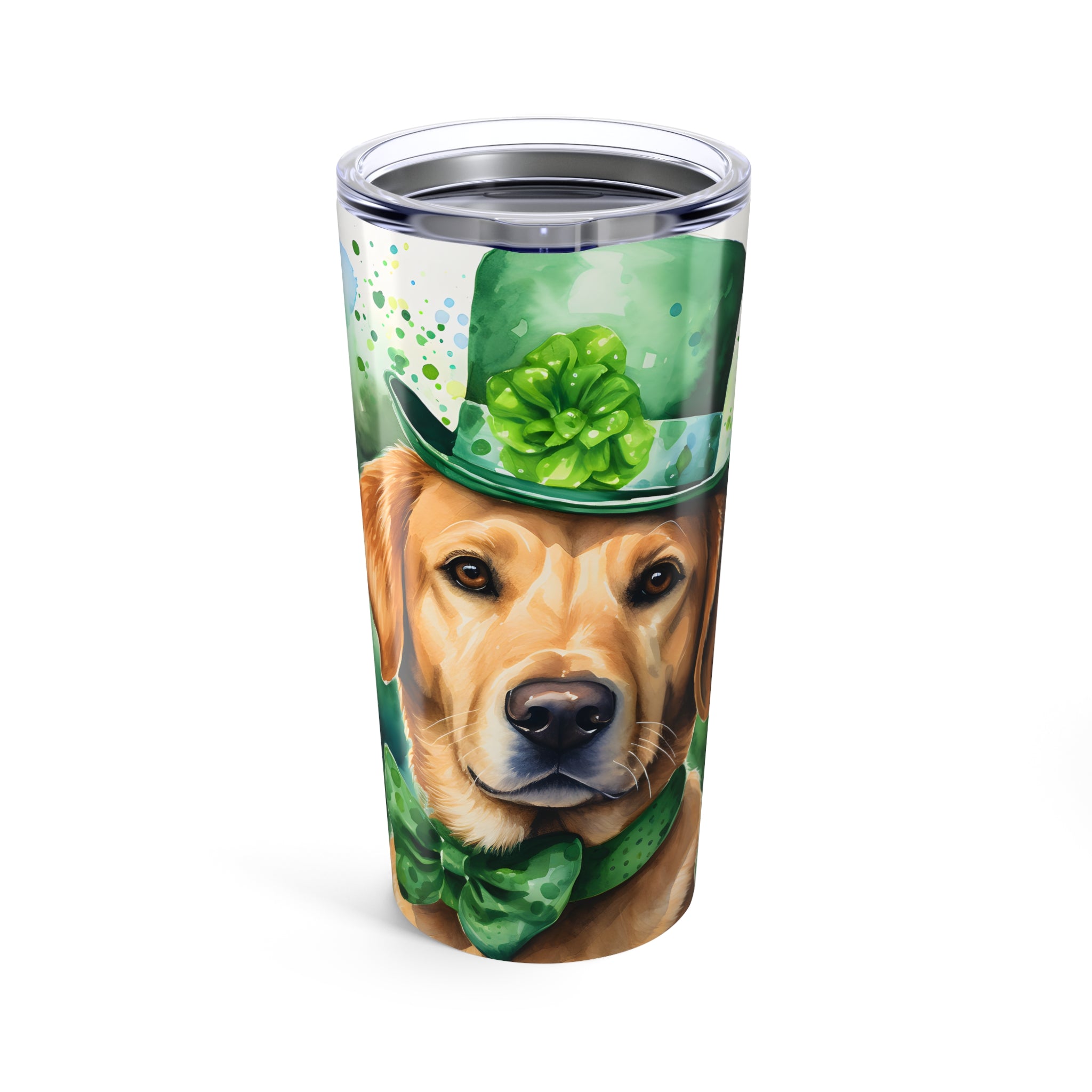 Labrador Retriever- St. Patrick's Day Dog Tumbler with Green Theme