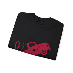 Valentine's Day Truck Crewneck Sweatshirt-Phoenix Styles