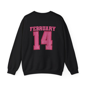 February 14 Valentine's Day Crewneck Sweatshirt-Phoenix Styles