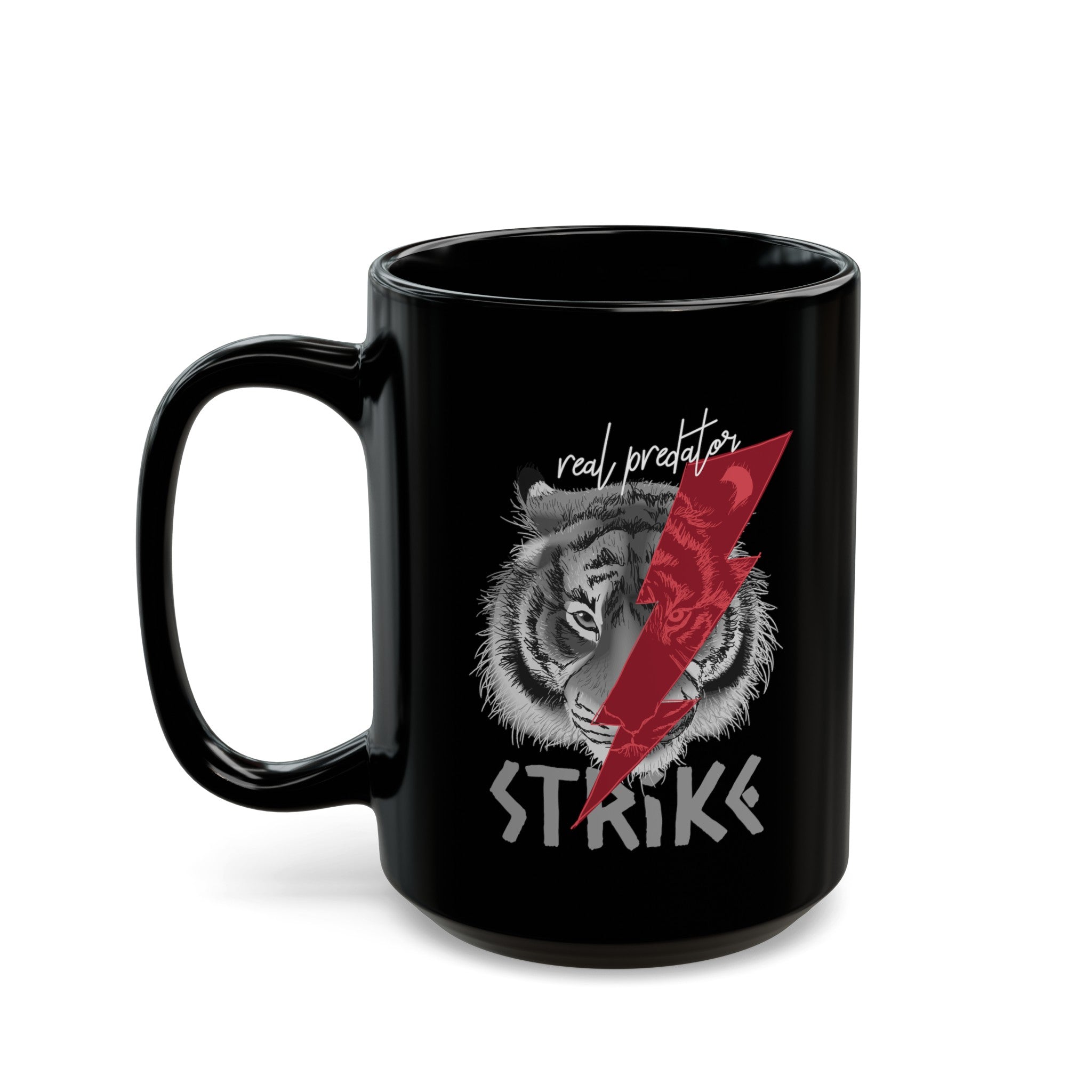 Real Predator Black Mug (11oz, 15oz)-Phoenix Styles