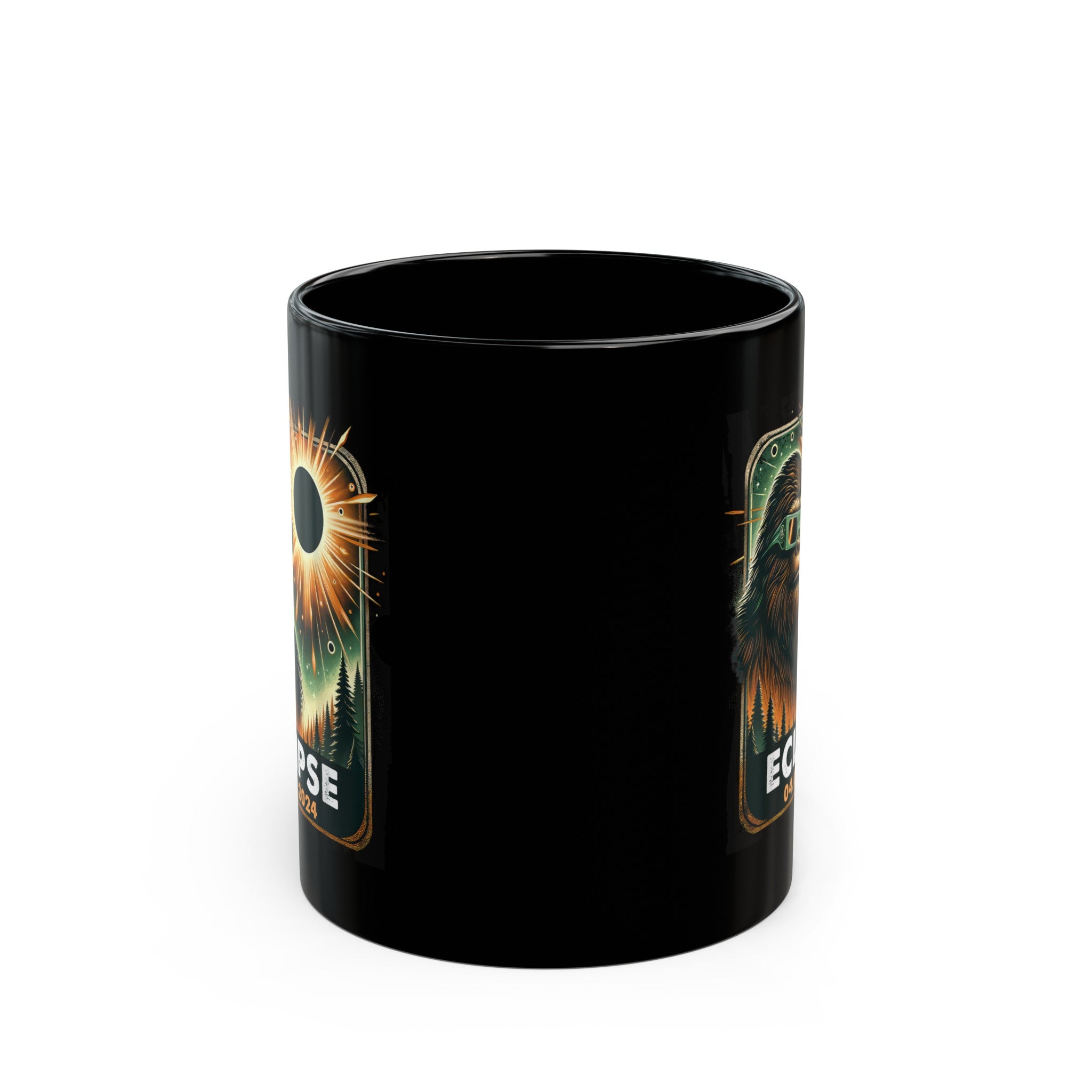 Solar Eclipse Ape Black Mug (11oz, 15oz)-Phoenix Styles