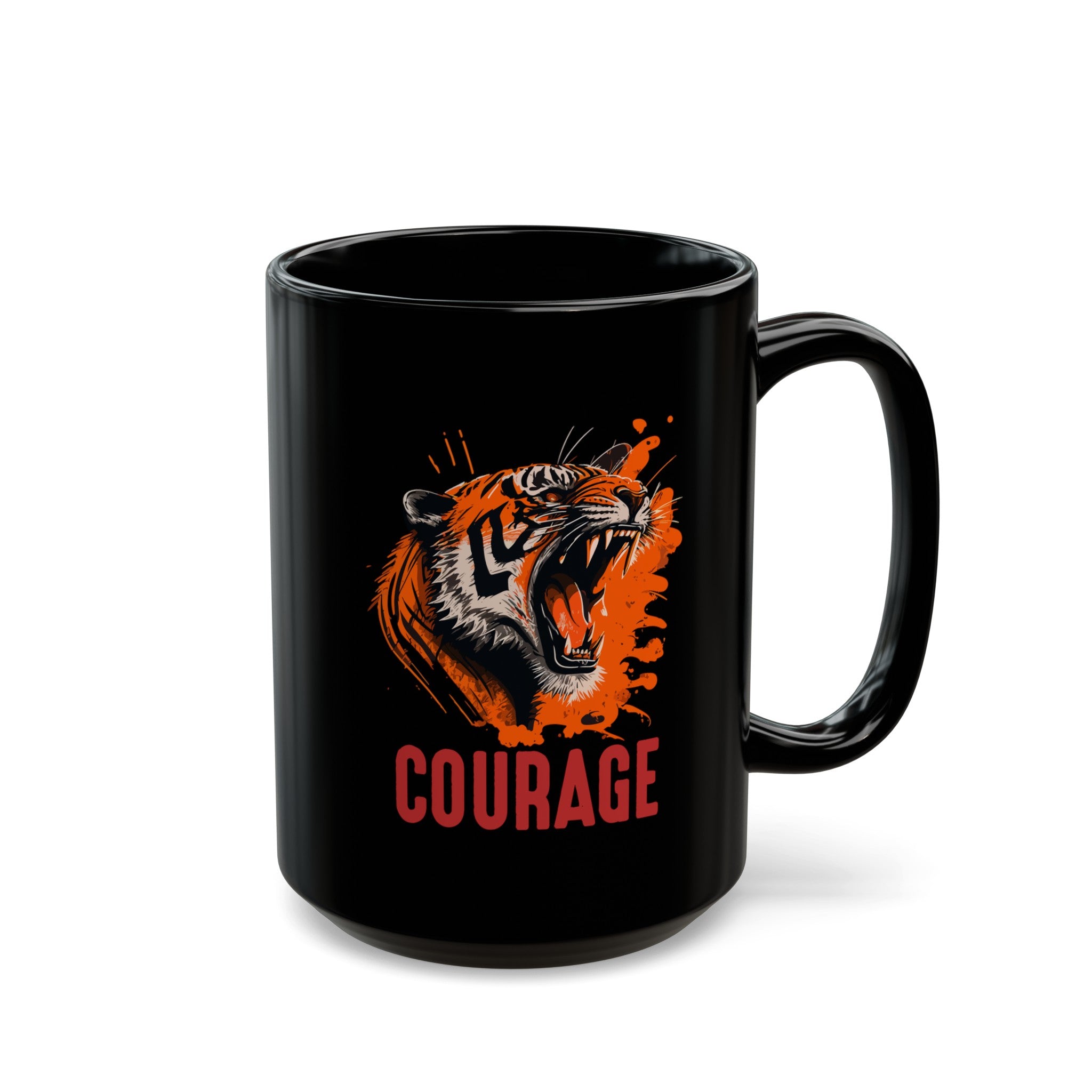 Courage Black Mug (11oz, 15oz)-Phoenix Styles