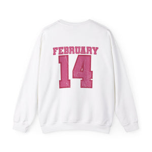 February 14 Valentine's Day Crewneck Sweatshirt-Phoenix Styles