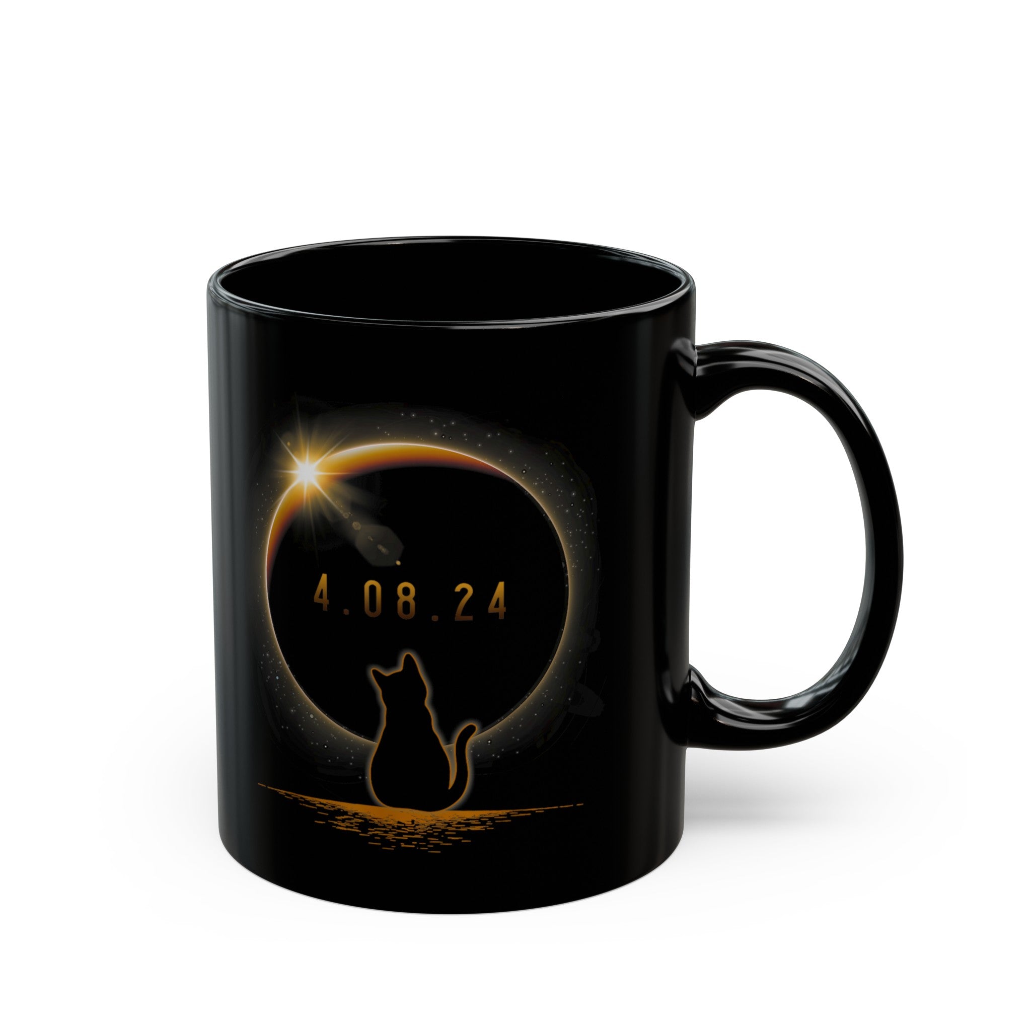 Solar Cat Black Mug (11oz, 15oz)-Phoenix Styles