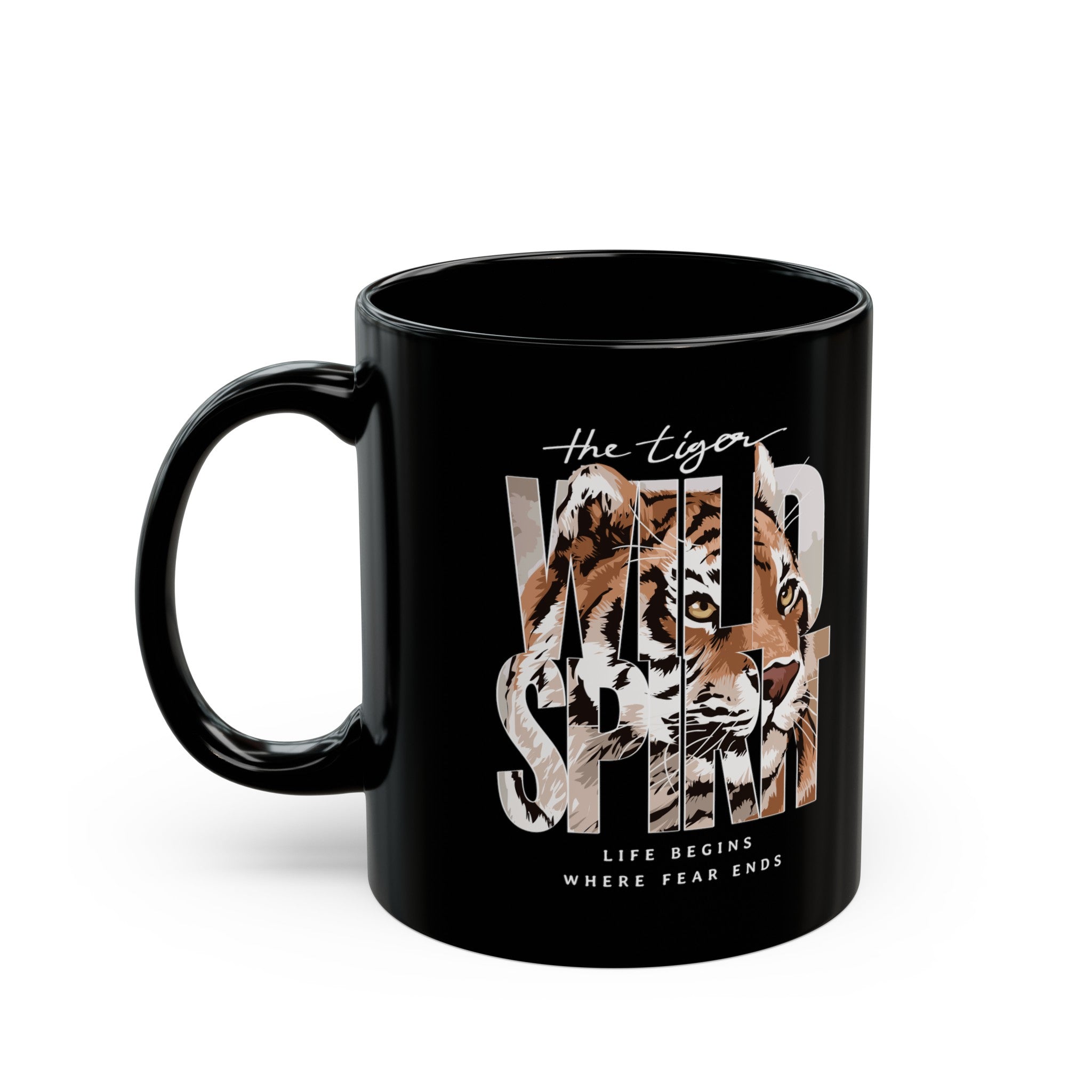 Wild Spirit Black Mug (11oz, 15oz)-Phoenix Styles