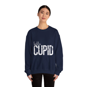 Hello Cupid White Valentine's Day Crewneck Sweatshirt-Phoenix Styles