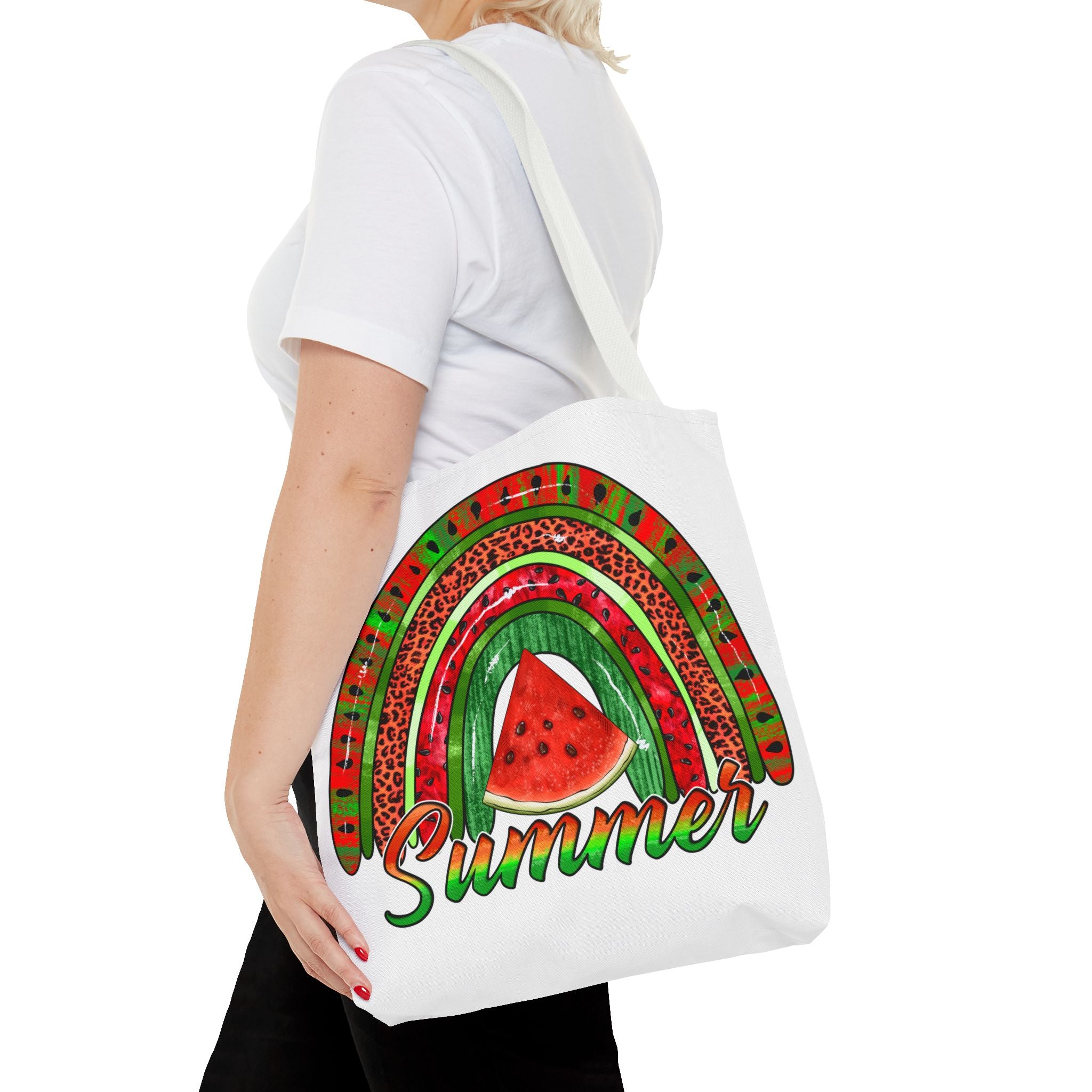 Summer Watermelon Rainbow Tote Bag-Phoenix Styles