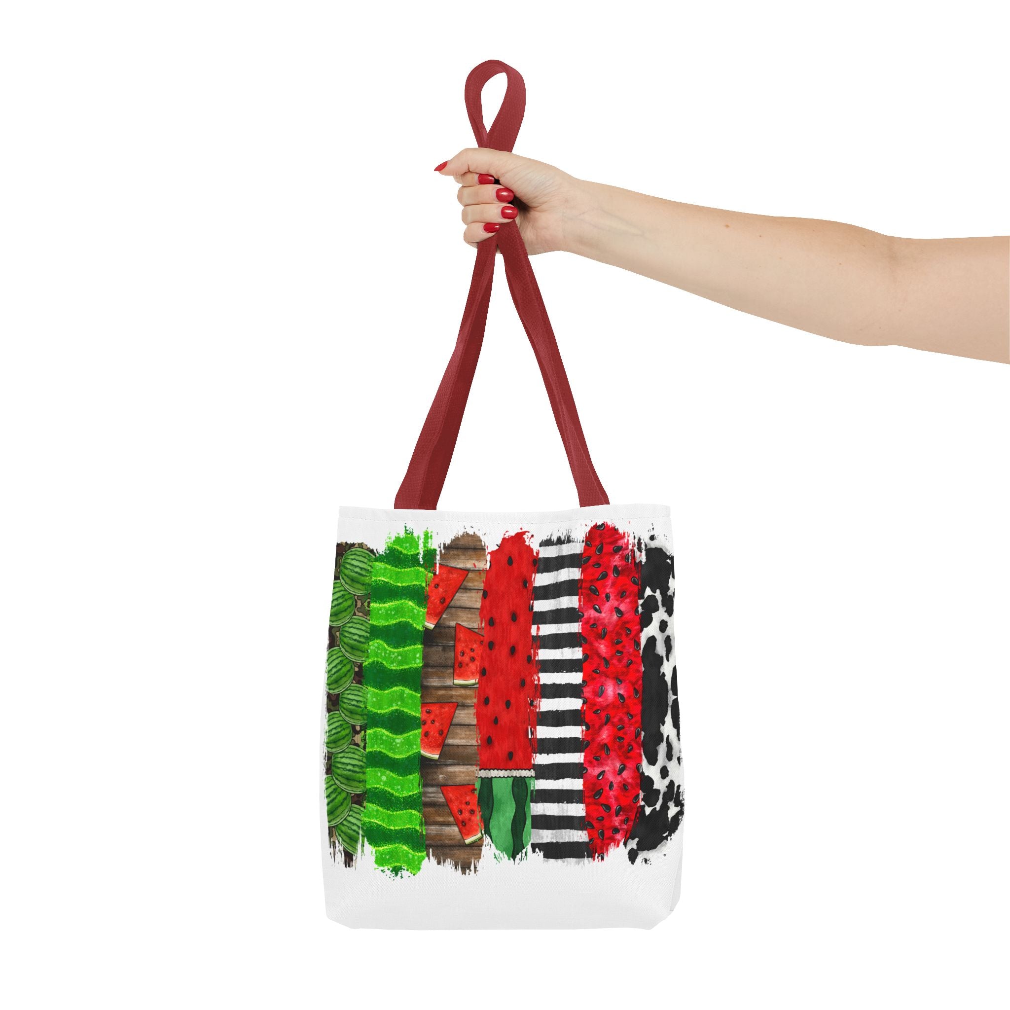 Watermelon Brush Stroke Tote Bag-Phoenix Styles