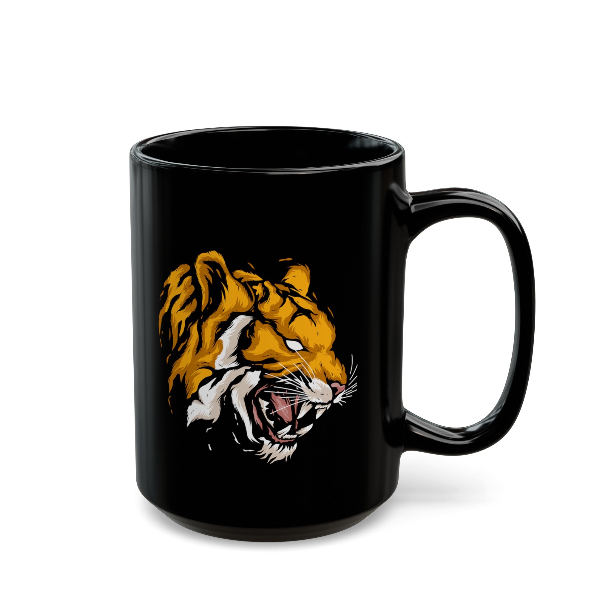 Tiger Black Mug (11oz, 15oz)-Phoenix Styles