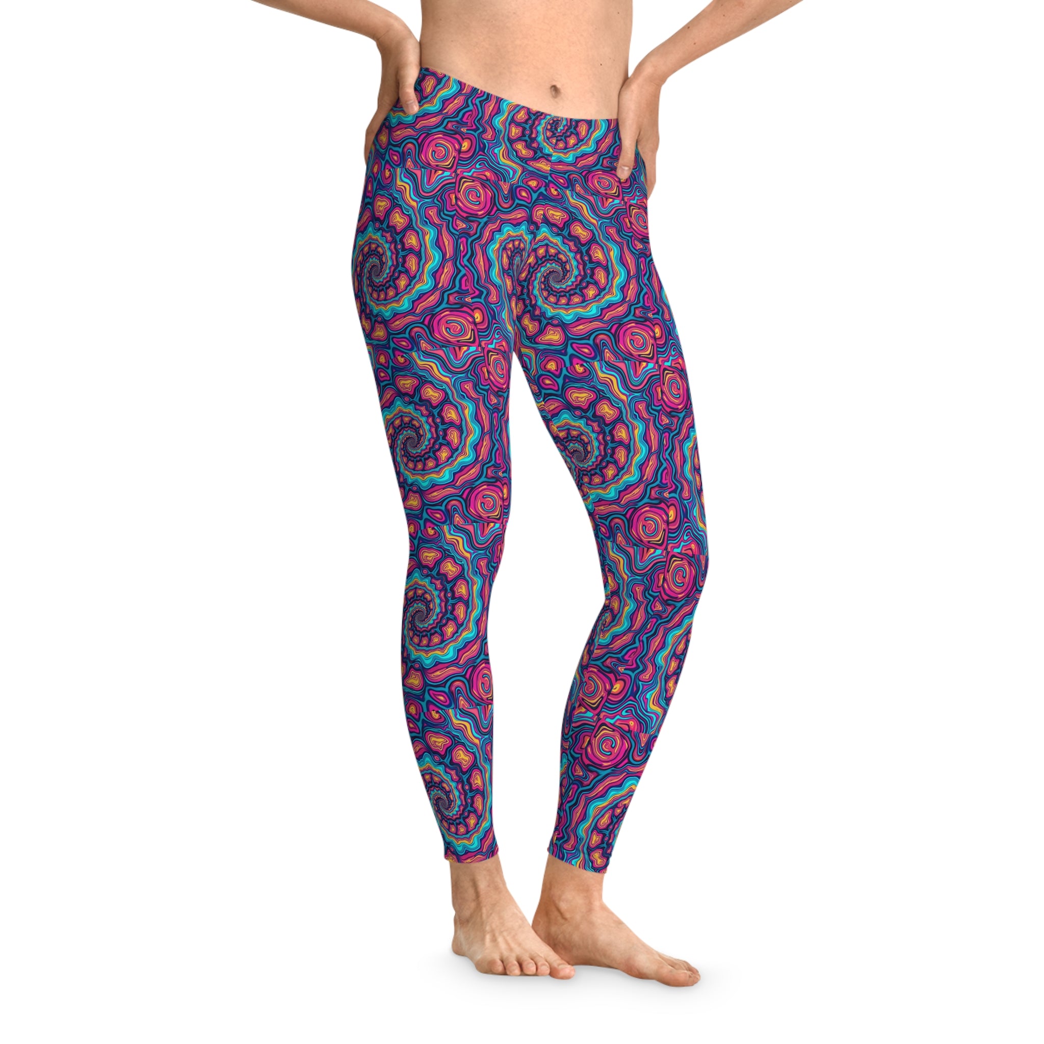 Psychedelic Swirl Stretchy Leggings