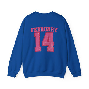 February 14 Valentine's Day Crewneck Sweatshirt-Phoenix Styles