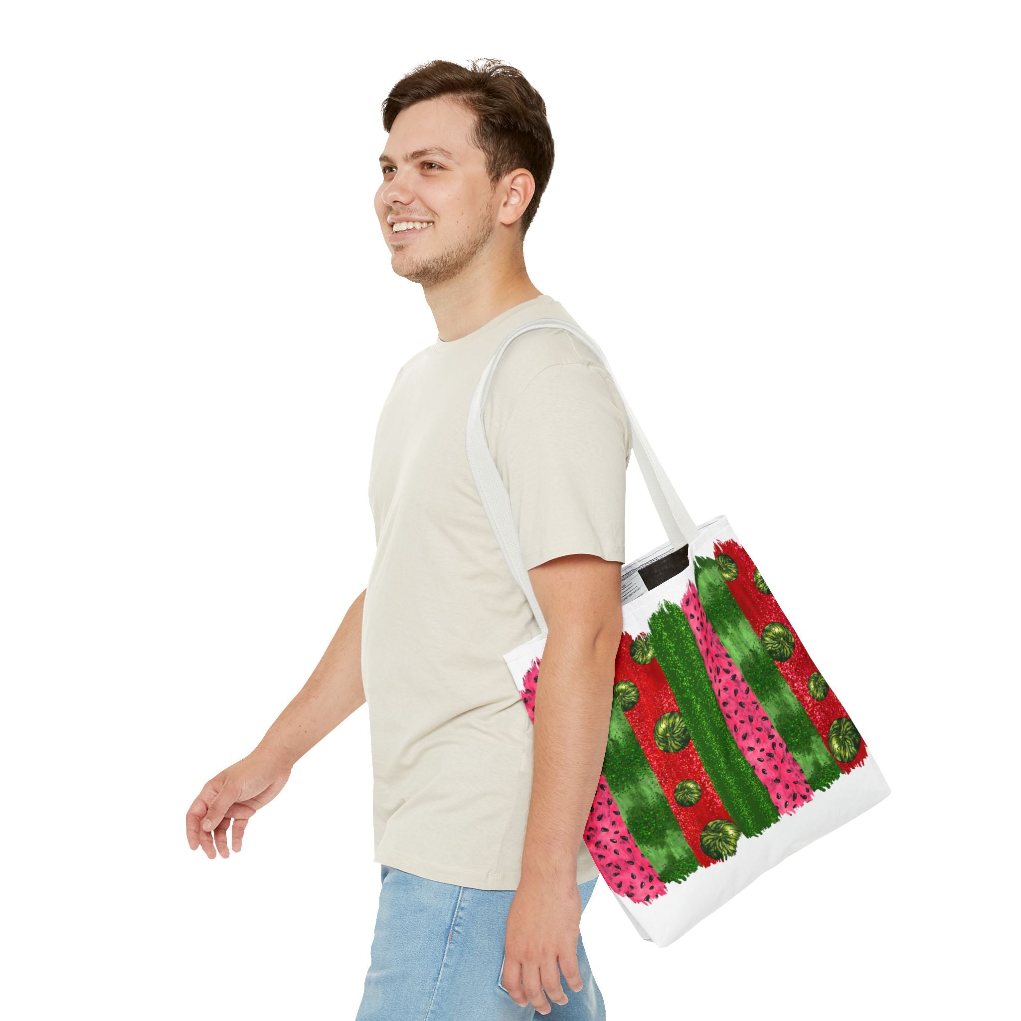 Watermelon Bursh Stroke Tote Bag-Phoenix Styles