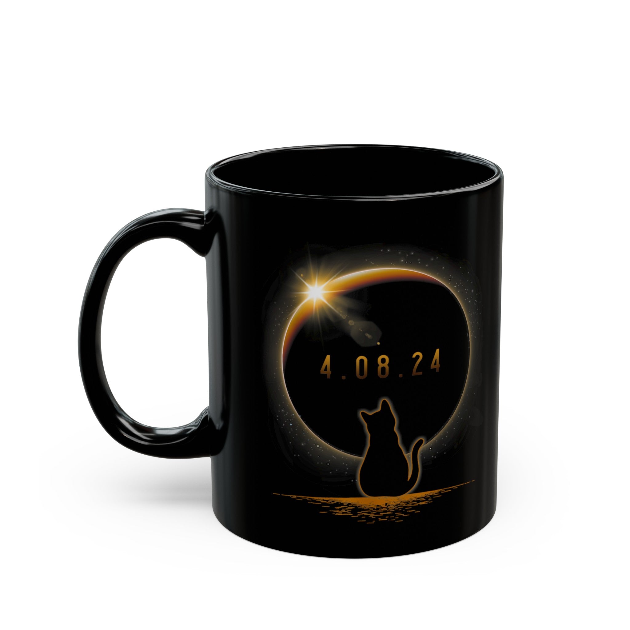 Solar Cat Black Mug (11oz, 15oz)-Phoenix Styles