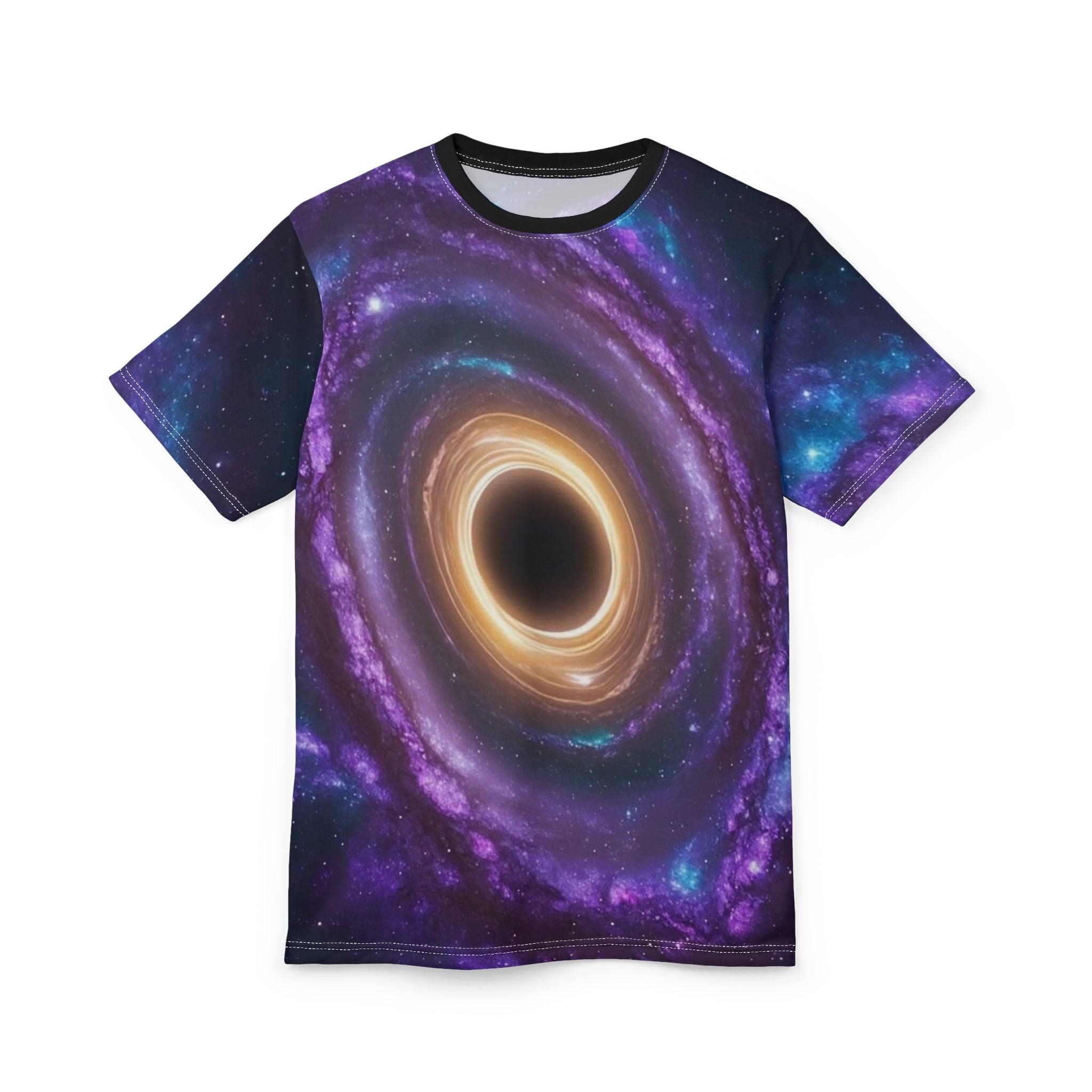 Cosmic Black Hole Tee - Galaxy Print T-Shirt for Space Lovers
