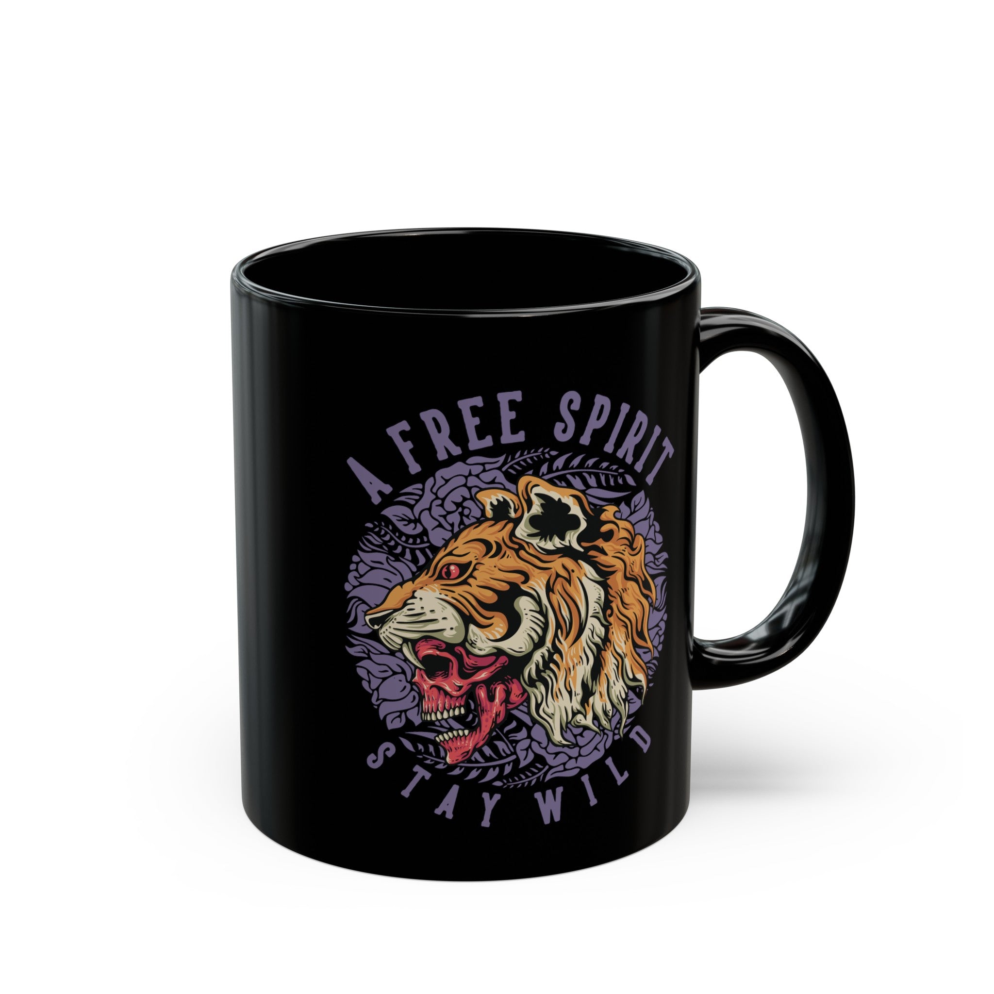 A Free Spirit Black Mug (11oz, 15oz)-Phoenix Styles