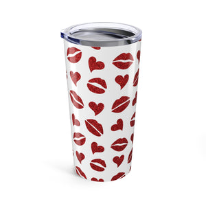 Hearts and Kisses Valentine's Day Tumbler-Phoenix Styles