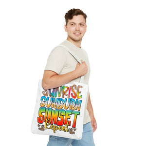 Sunrise Sunburn Sunset Repeat Tote Bag-Phoenix Styles