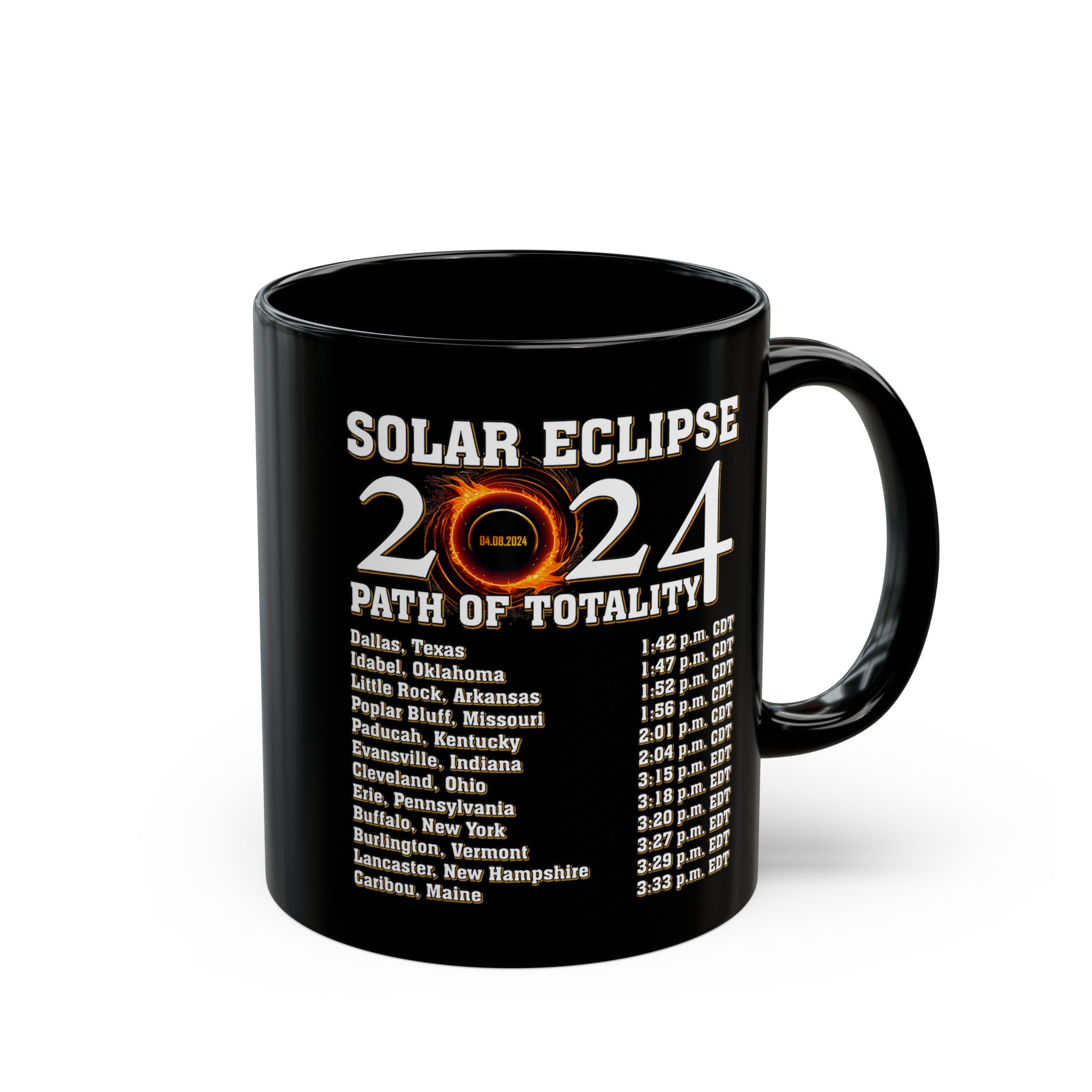 Solar Eclipse Black Mug (11oz, 15oz)-Phoenix Styles