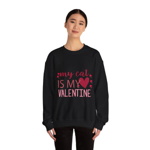 My Cat Is My Valentine Crewneck Sweatshirt-Phoenix Styles