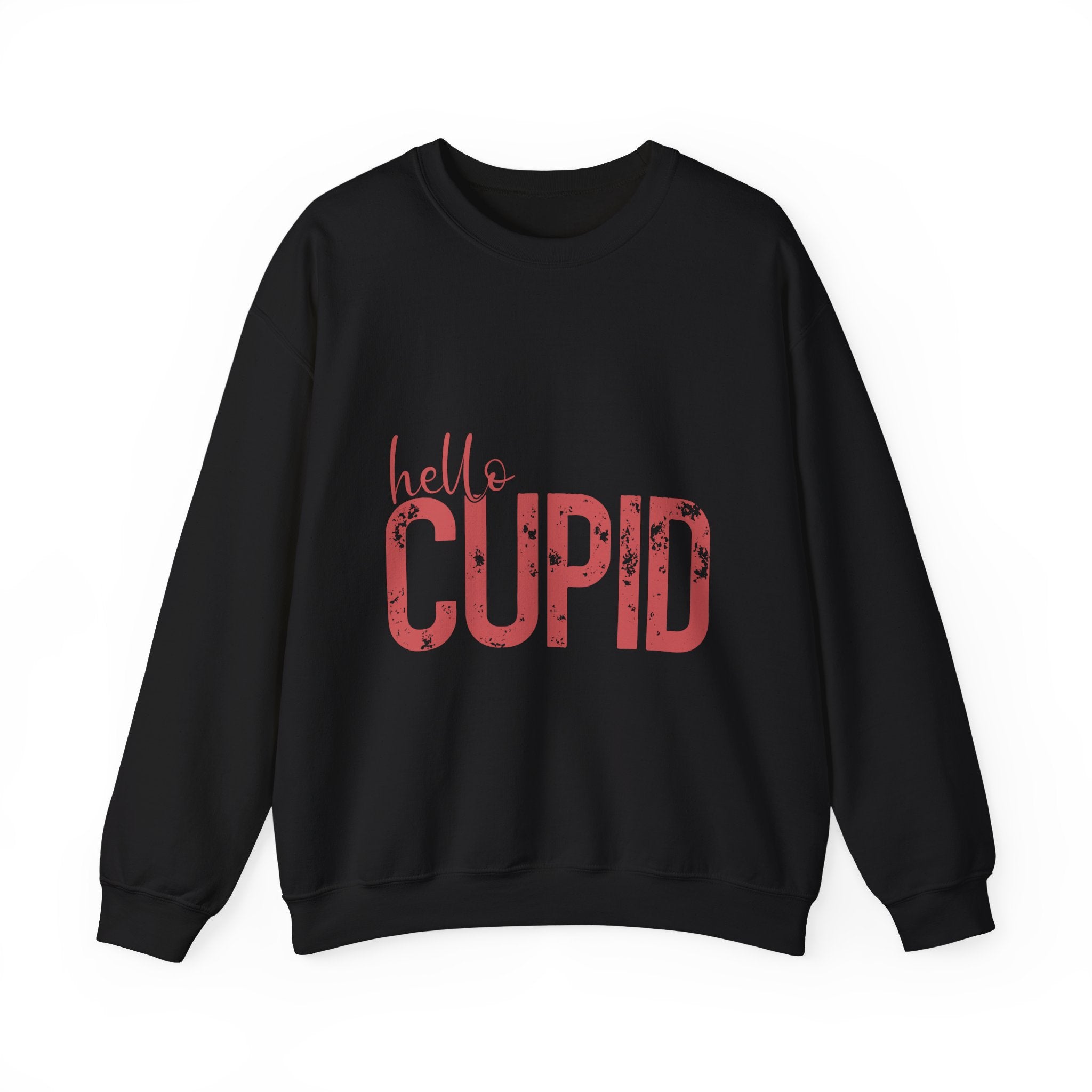 Hello Cupid Pink Valentine's Day Crewneck Sweatshirt-Phoenix Styles