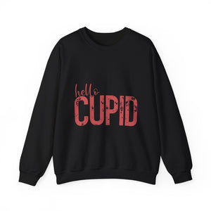 Hello Cupid Pink Valentine's Day Crewneck Sweatshirt-Phoenix Styles