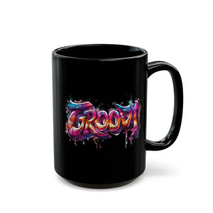 Groovy Black Mug (11oz, 15oz)-Phoenix Styles