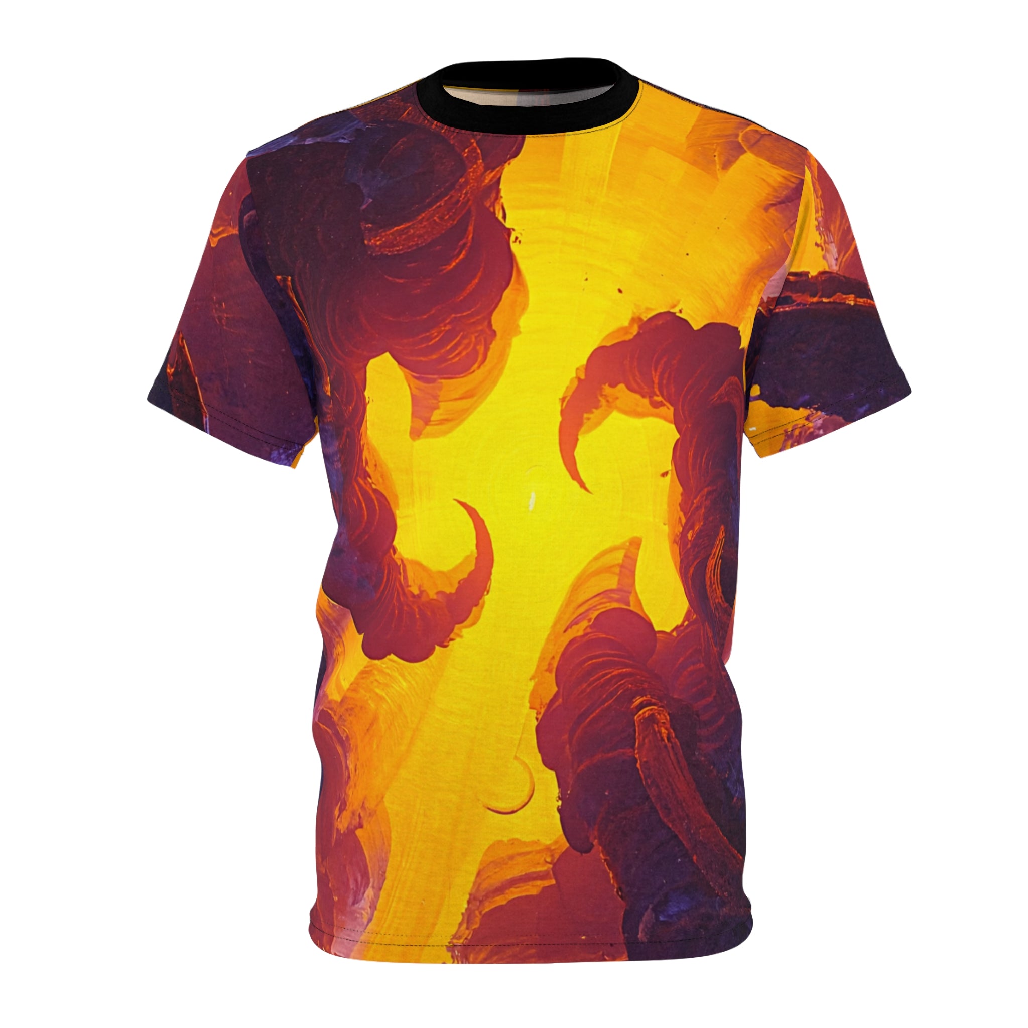 Vibrant Cut & Sew Tee - Abstract Swirl Design