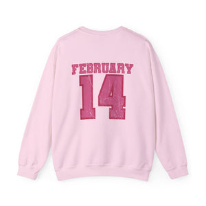 February 14 Valentine's Day Crewneck Sweatshirt-Phoenix Styles