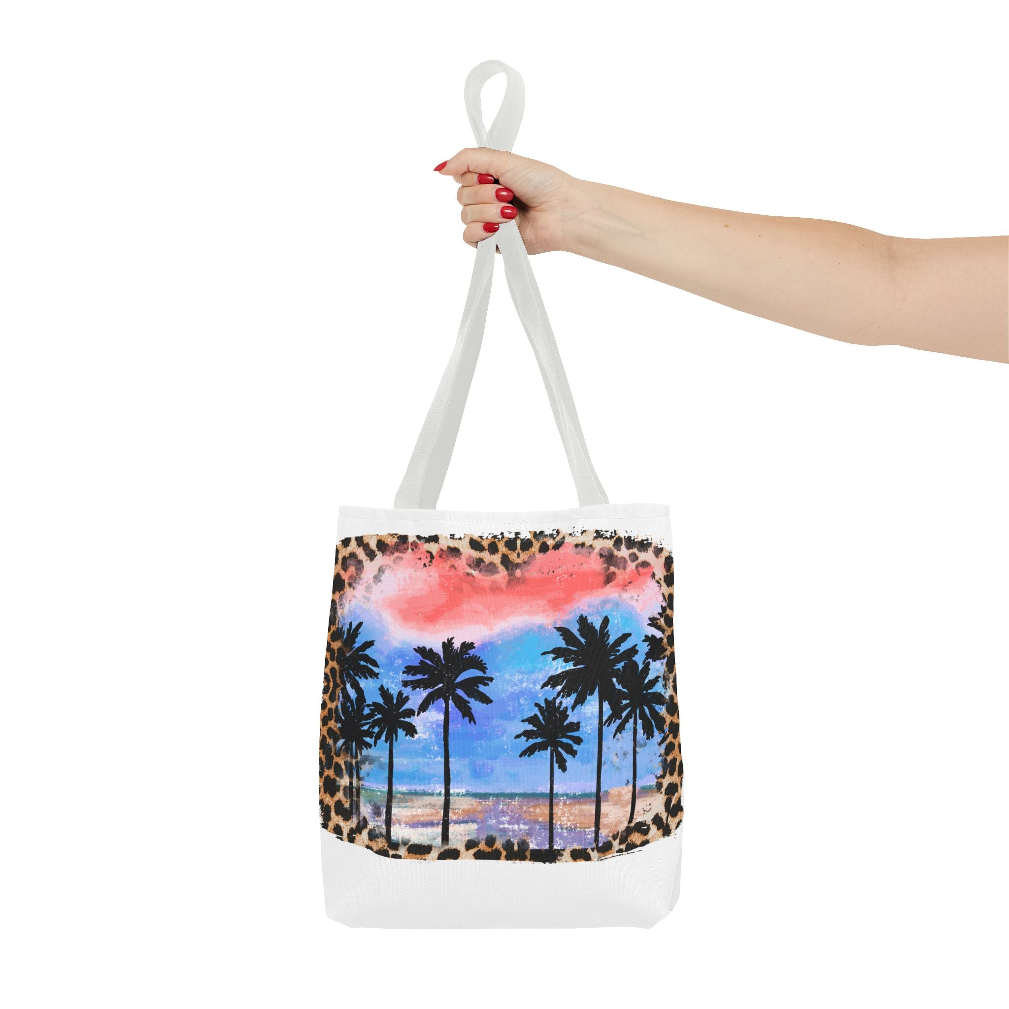 Summer with Leopard Background Tote Bag-Phoenix Styles