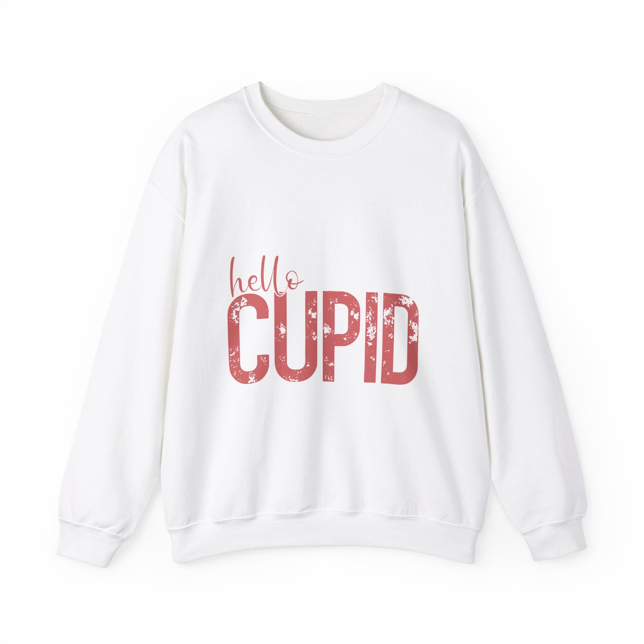 Hello Cupid Pink Valentine's Day Crewneck Sweatshirt-Phoenix Styles