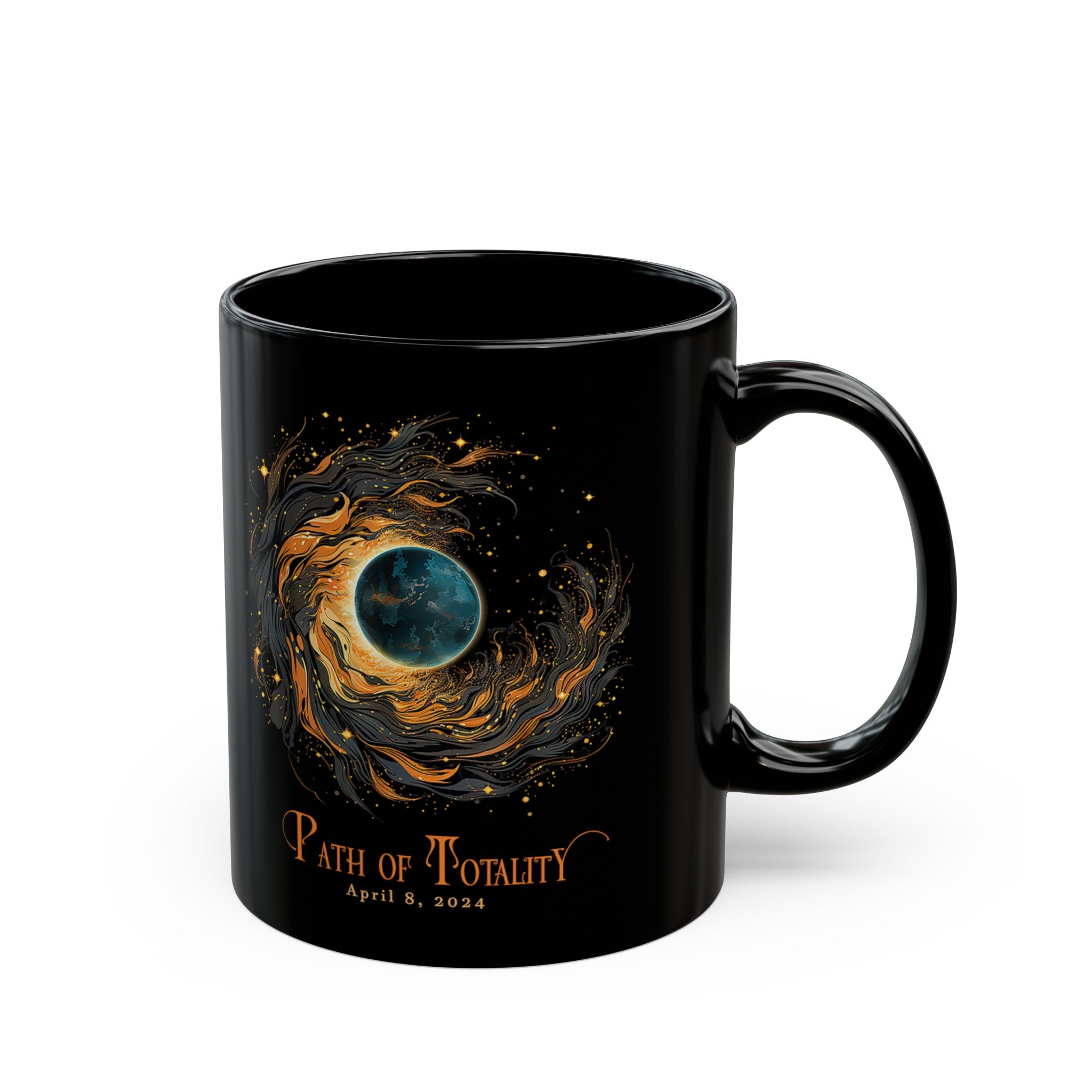 Path Of Totality Black Mug (11oz, 15oz)-Phoenix Styles